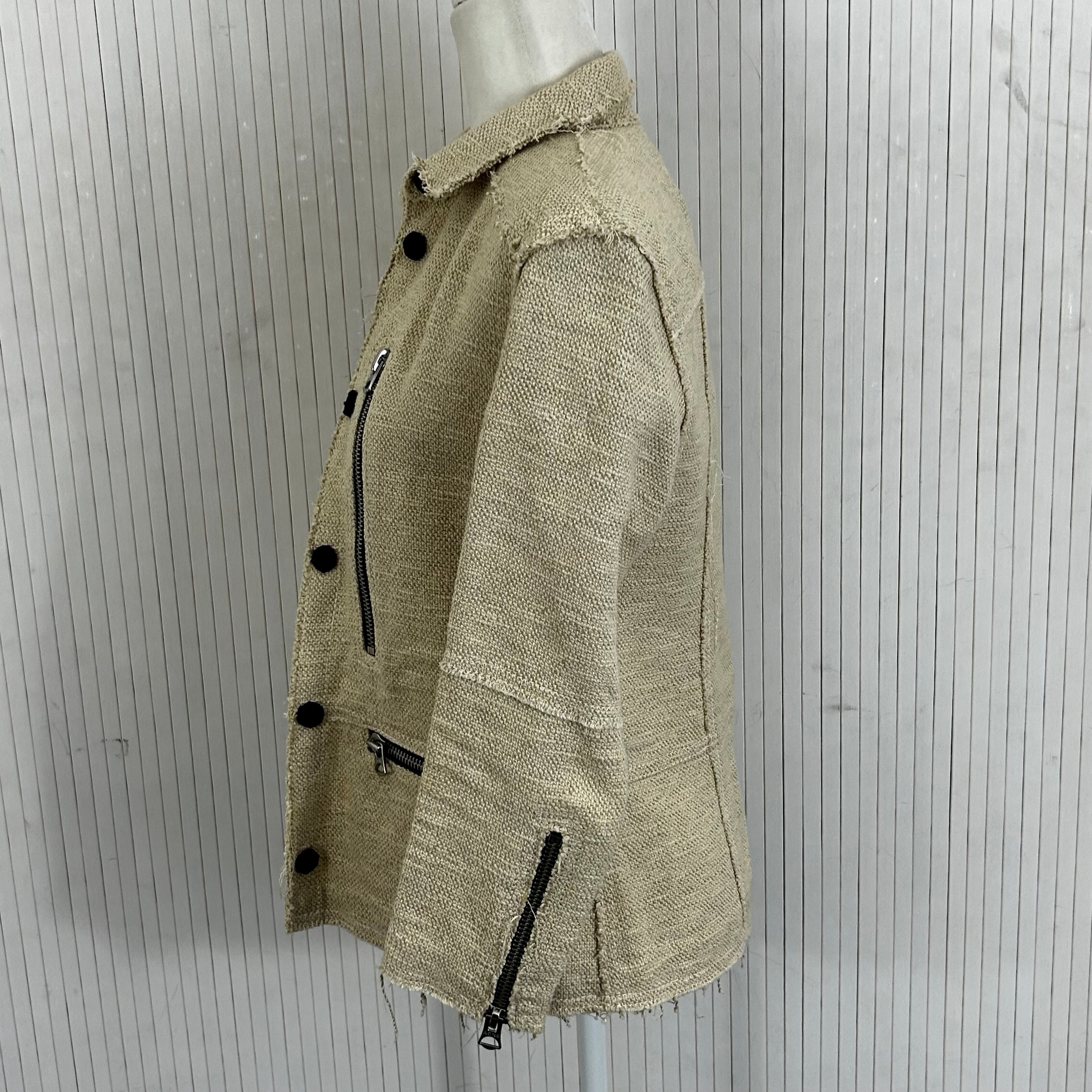 Acne Studios Natural Cotton & Linen Weave Magritte Rustic Jacket S