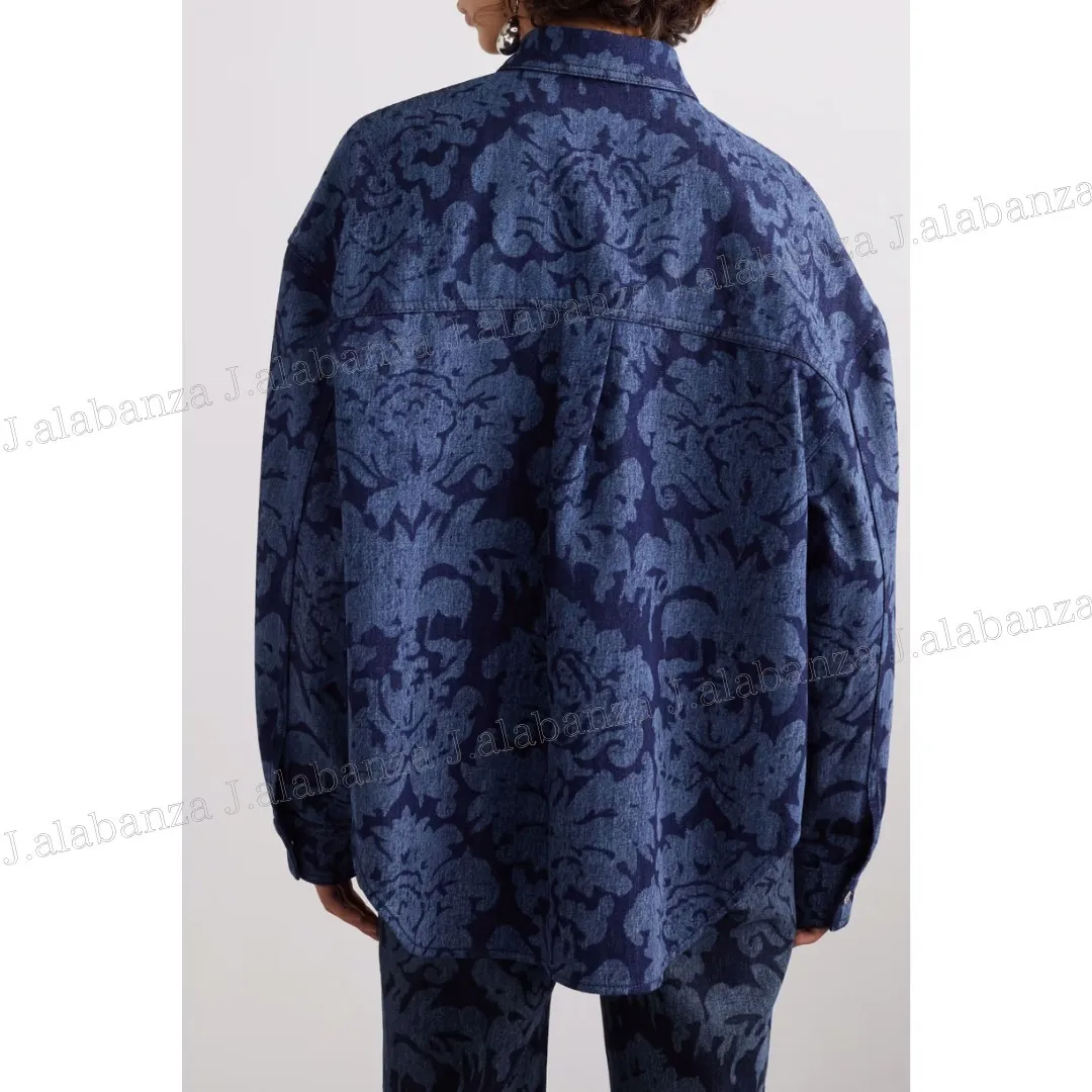 alexander mcqueen  |Flower Patterns Casual Style Long Sleeves Cotton