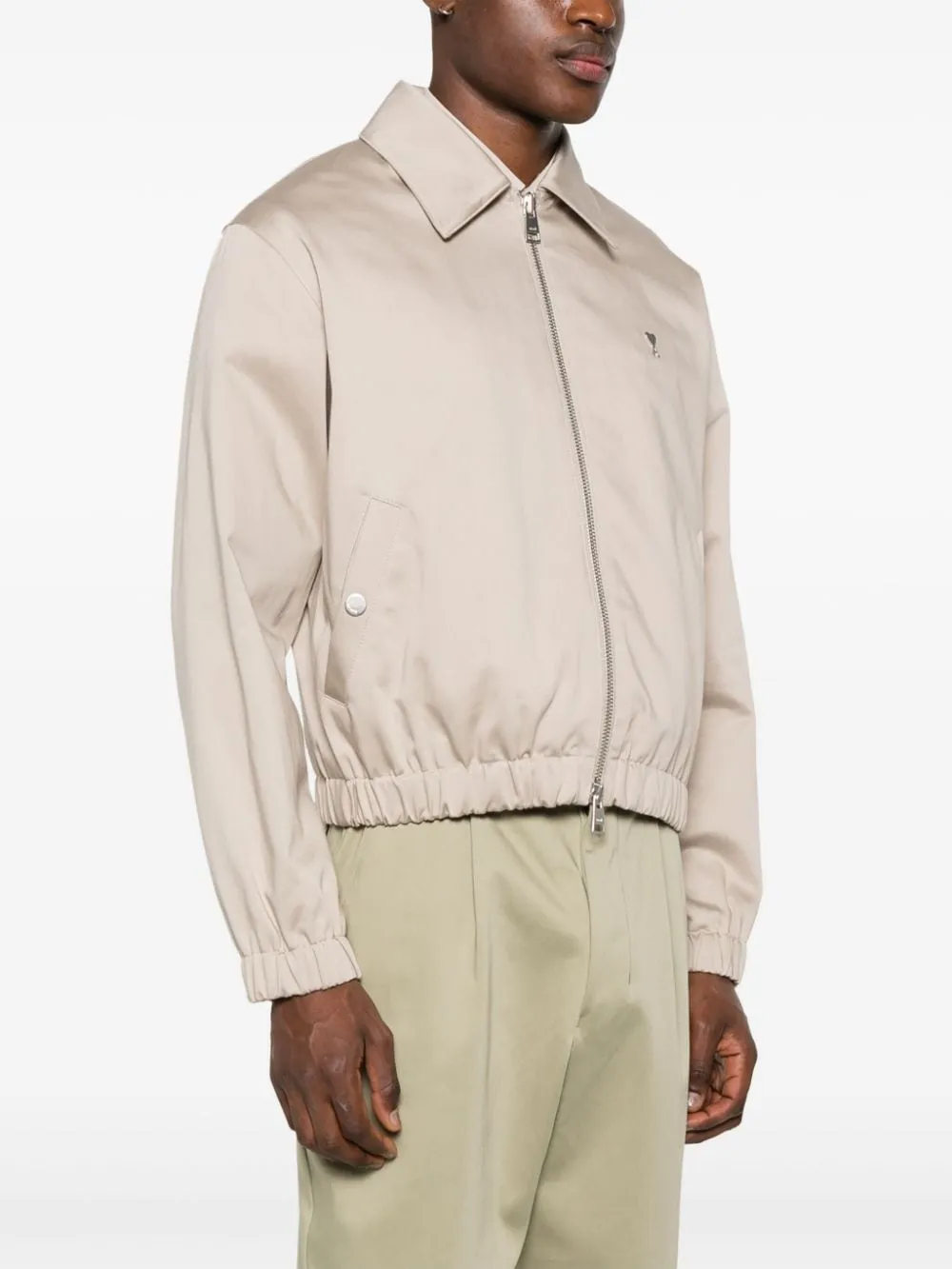 Ami Paris - Blouson zippé beige