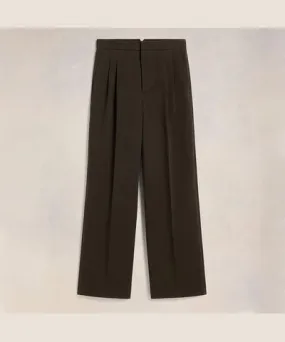 AMI PARIS Large Fit Cotton-Satin Trousers