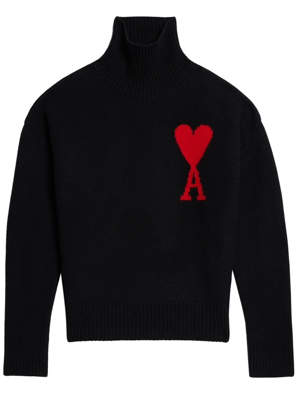 Ami Paris - Pull Black Ami de Coeur Rouge