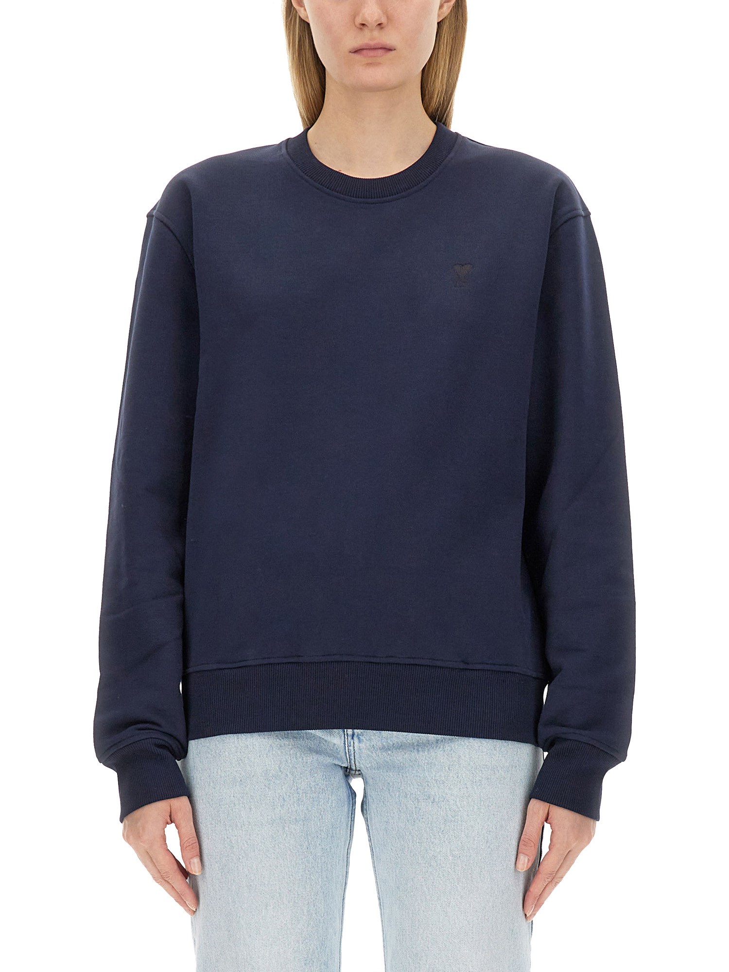 AMI PARIS    SWEATSHIRT WITH LOGO