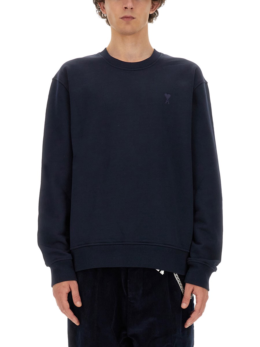 AMI PARIS    SWEATSHIRT WITH LOGO