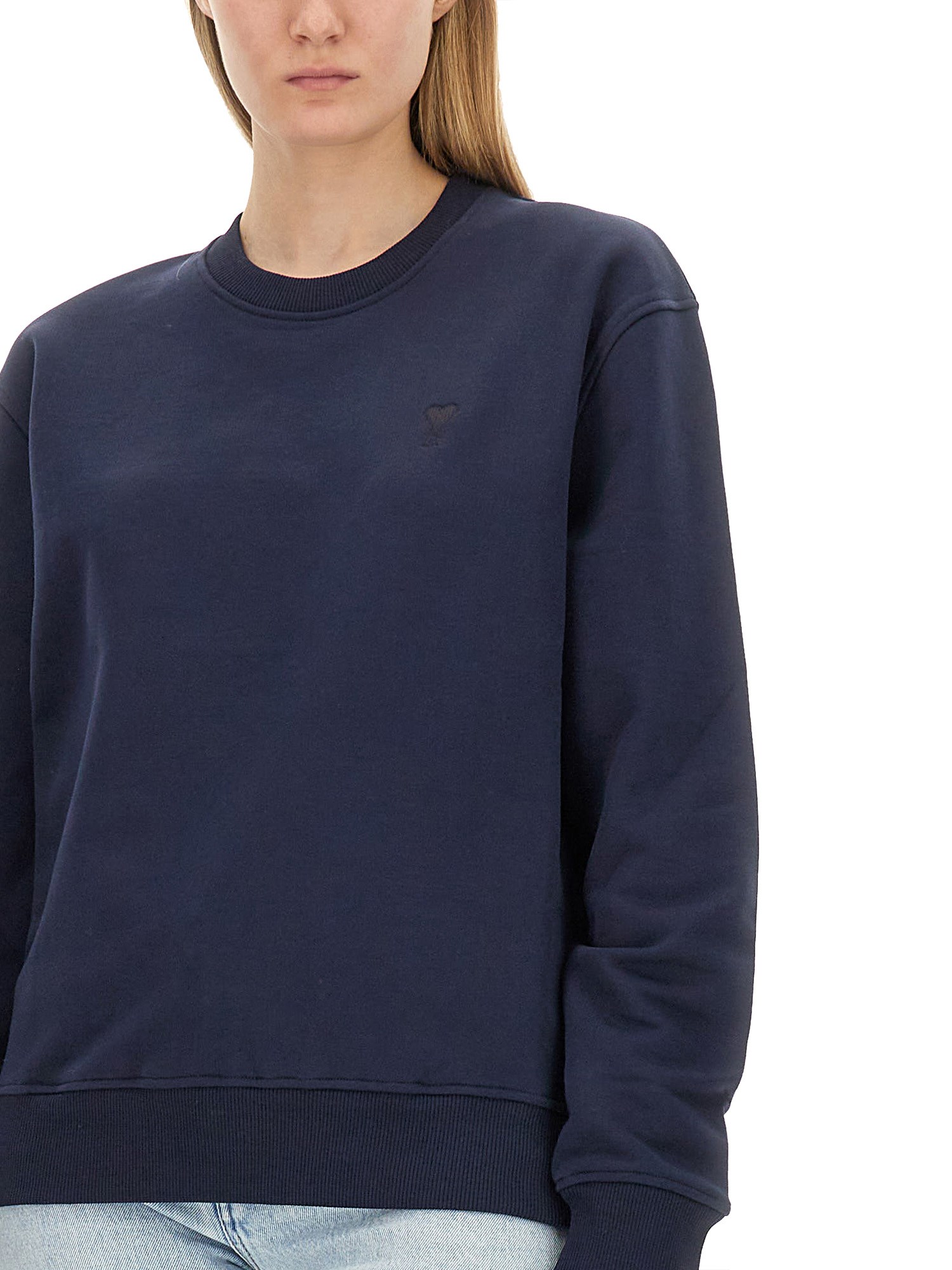 AMI PARIS    SWEATSHIRT WITH LOGO