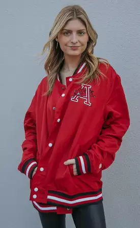 arkansas bomber jacket - razorback red