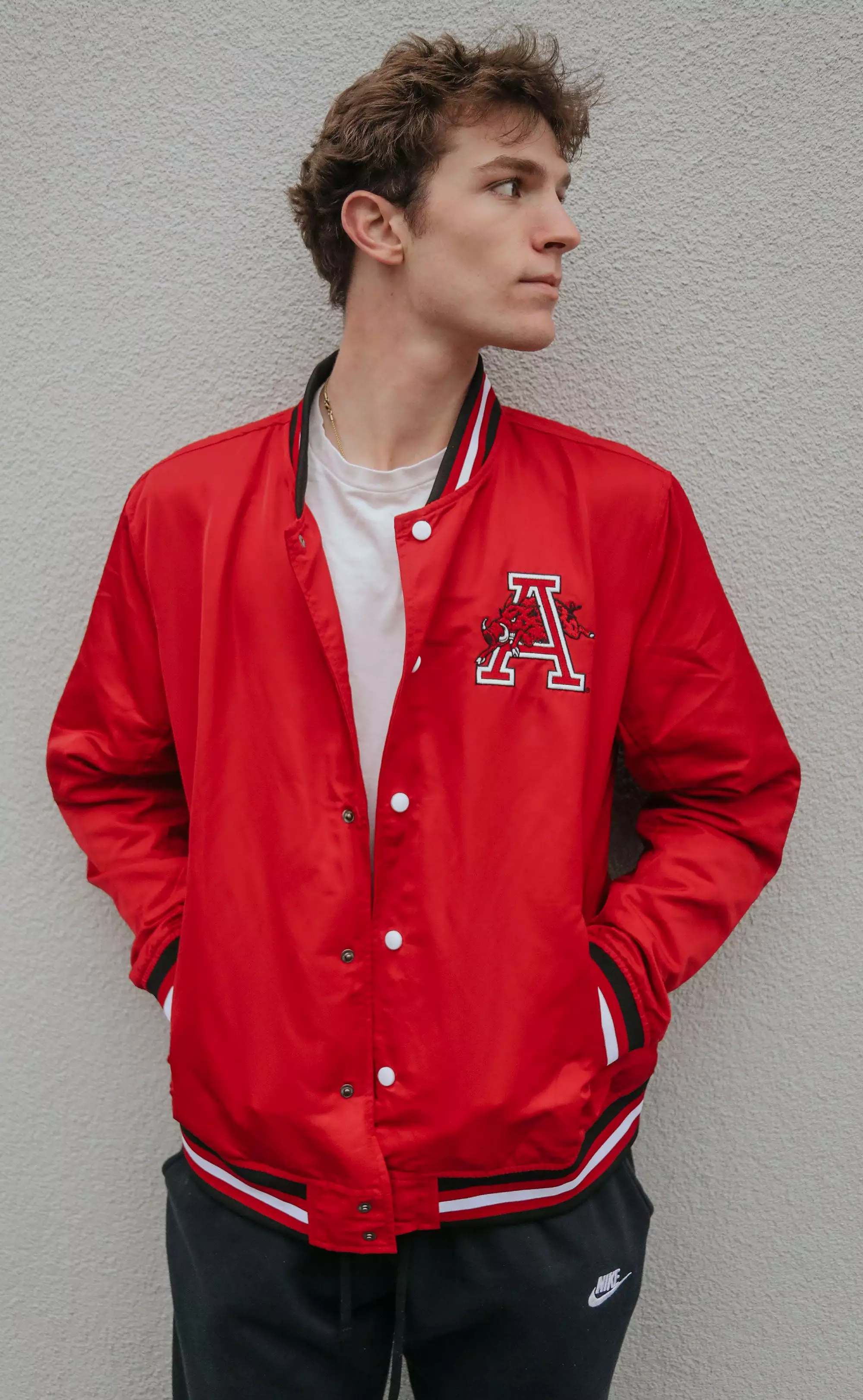 arkansas bomber jacket - razorback red