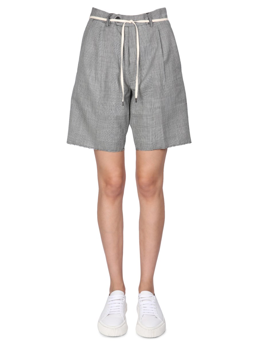 ASPESI    STRETCH FLANNEL BERMUDA SHORTS