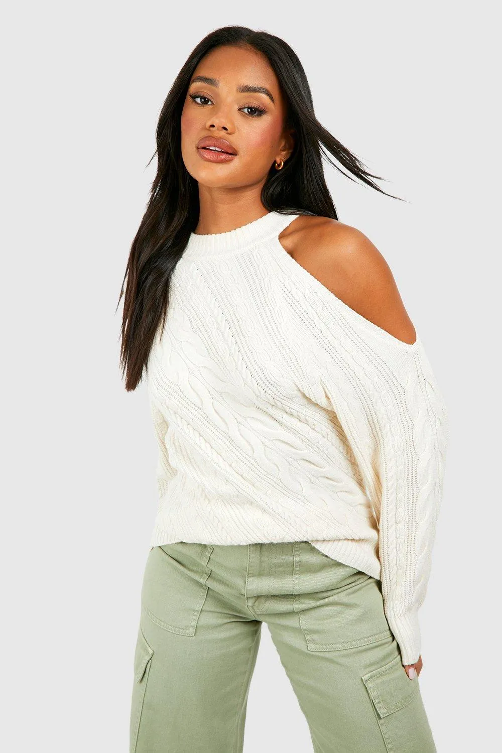 Asymmetric Cable Sweater