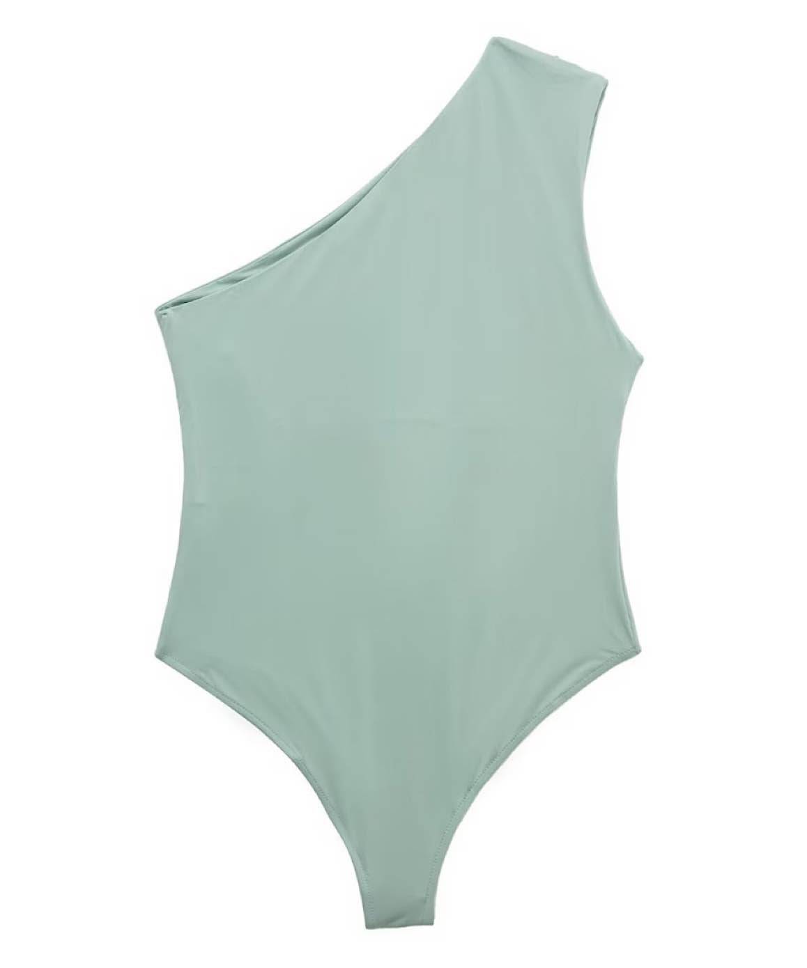 Asymmetrical One Shoulder Bodysuit