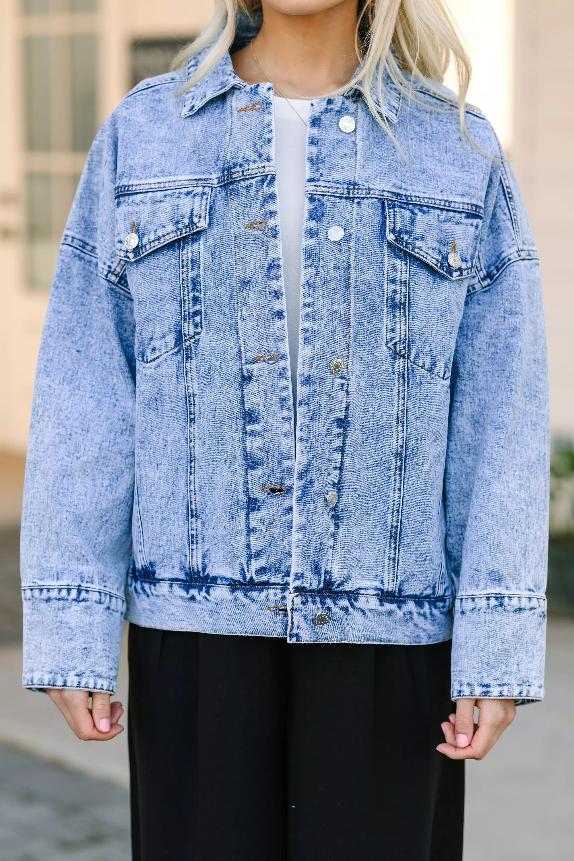 Back To You Medium Wash Denim Jacket