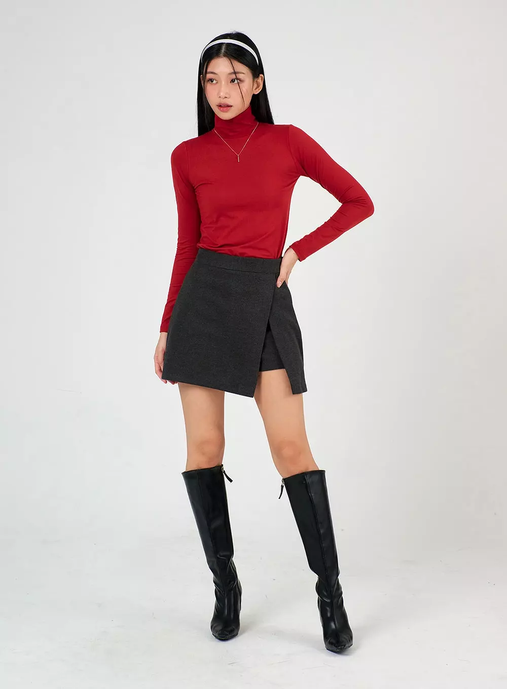 Basic Turtleneck Long Sleeve Top IJ403