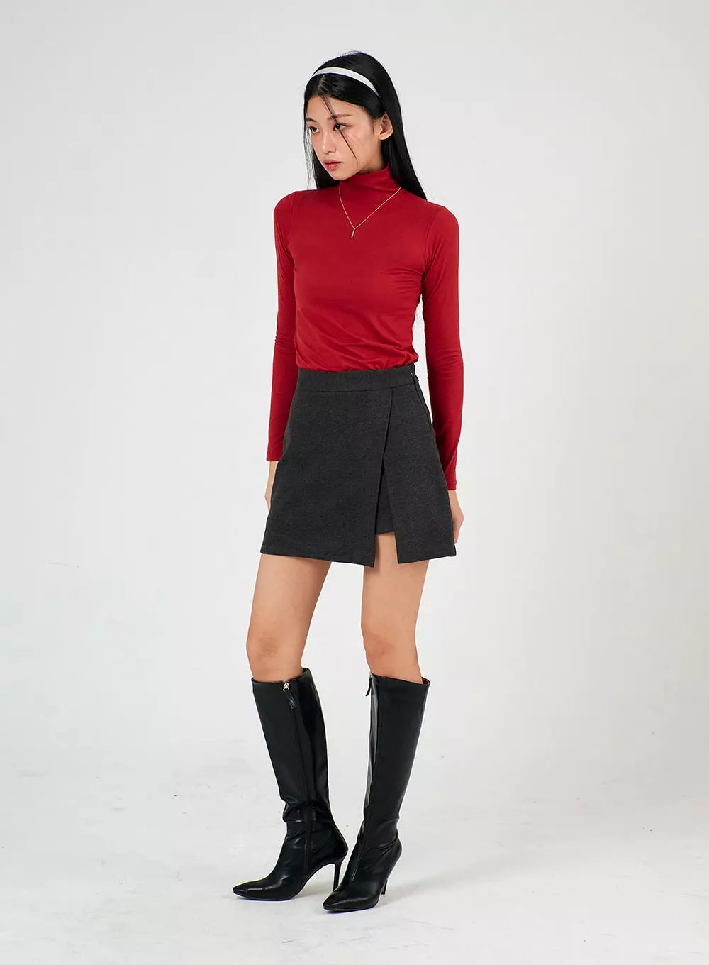 Basic Turtleneck Long Sleeve Top IJ403