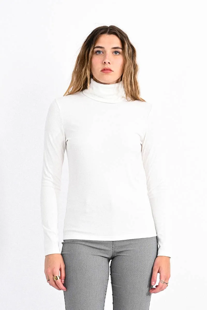 Basic White Turtleneck