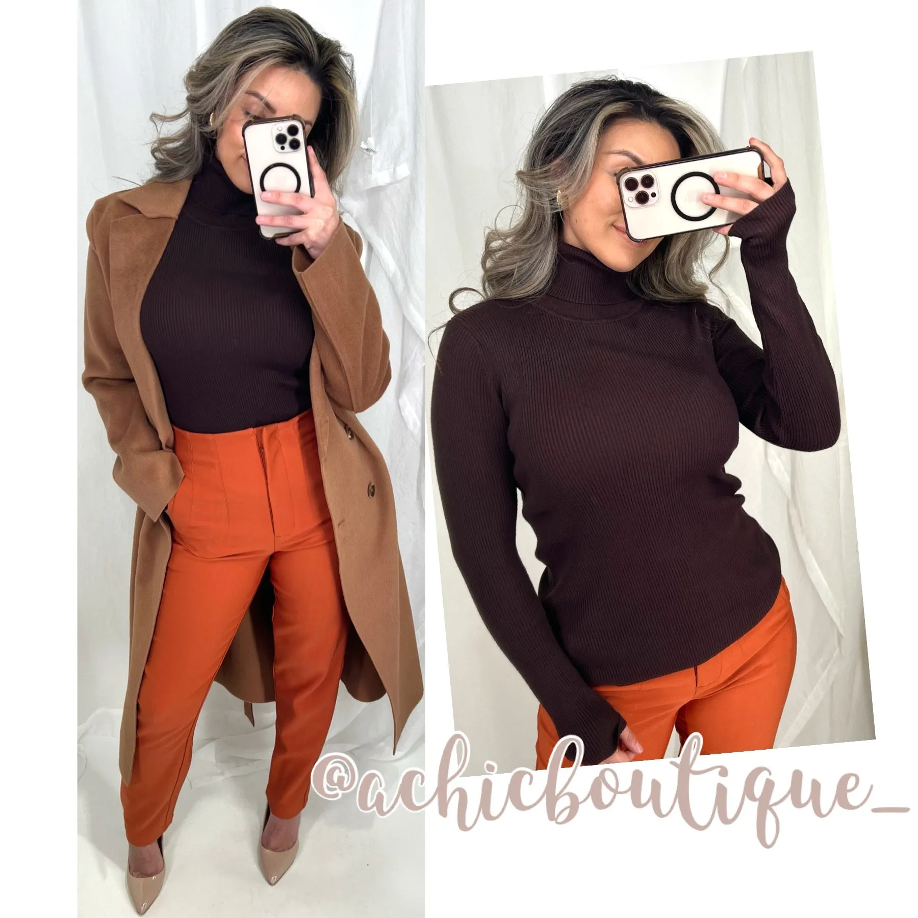 Billie Turtleneck- Brown