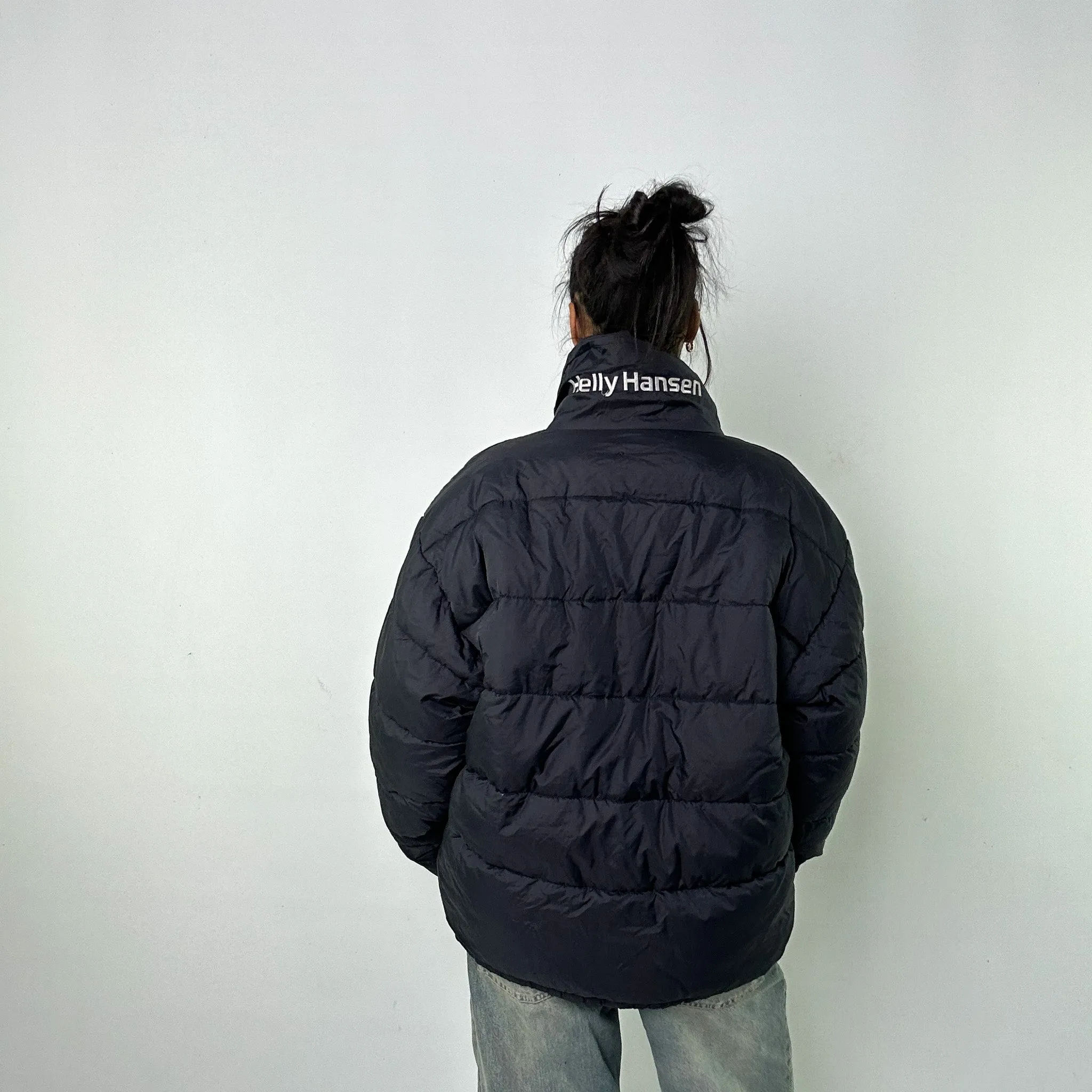 Black 90s Helly Hansen / Grey Reversible Puffer Jacket Coat (L)