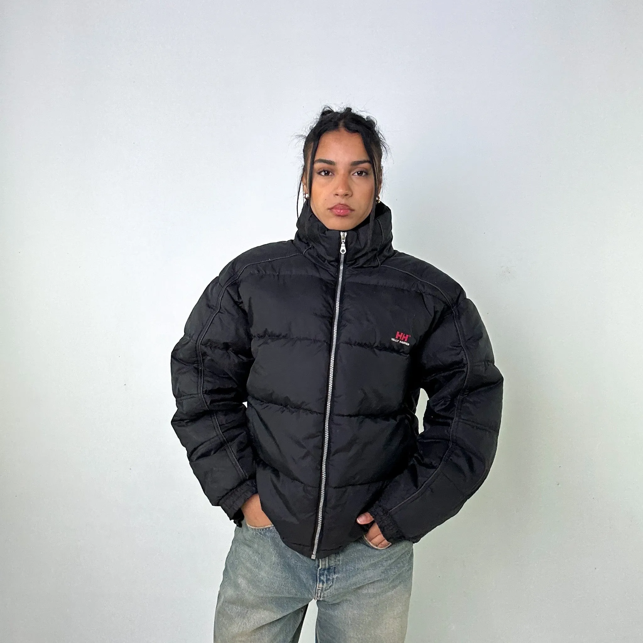 Black 90s Helly Hansen Puffer Jacket Coat (L)