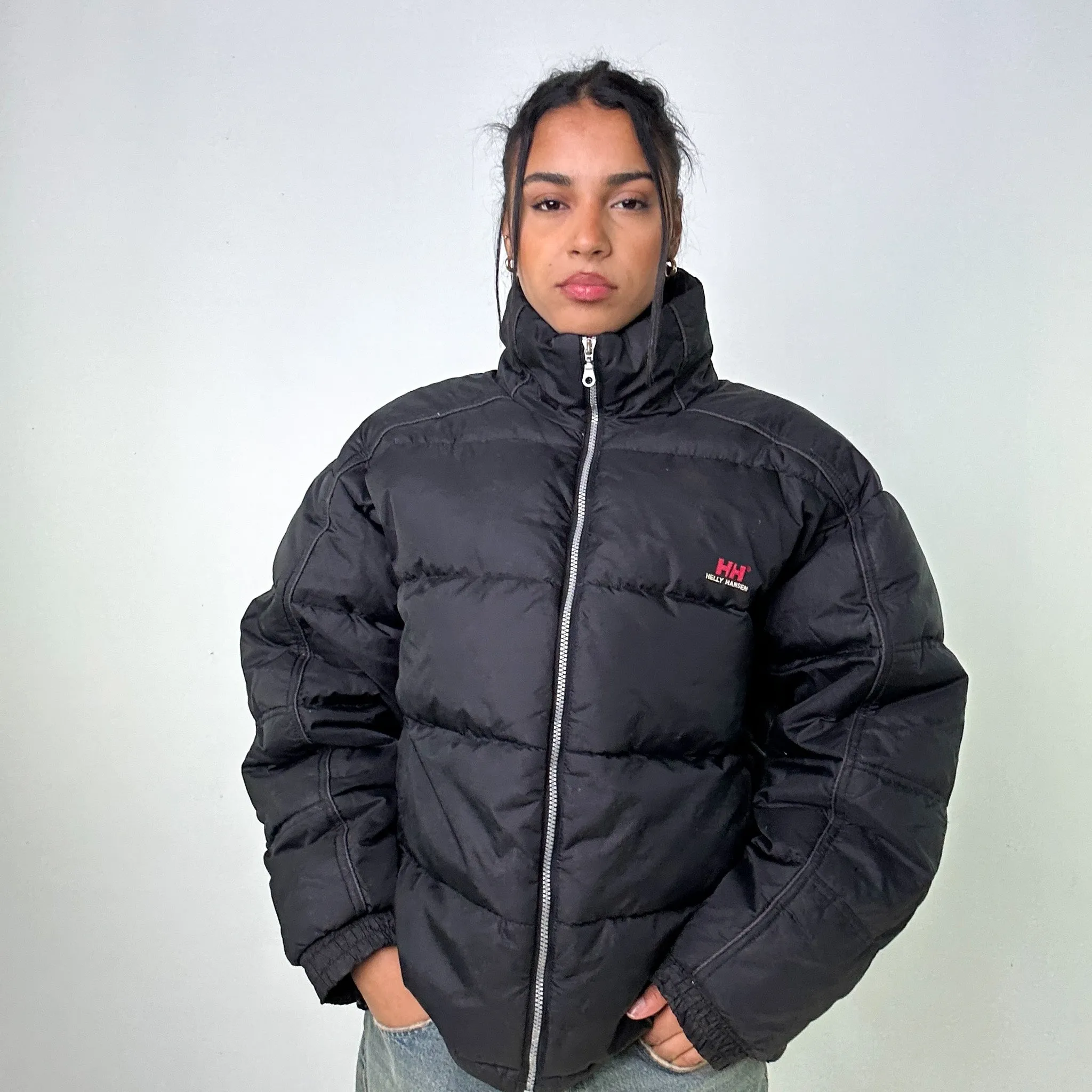 Black 90s Helly Hansen Puffer Jacket Coat (L)