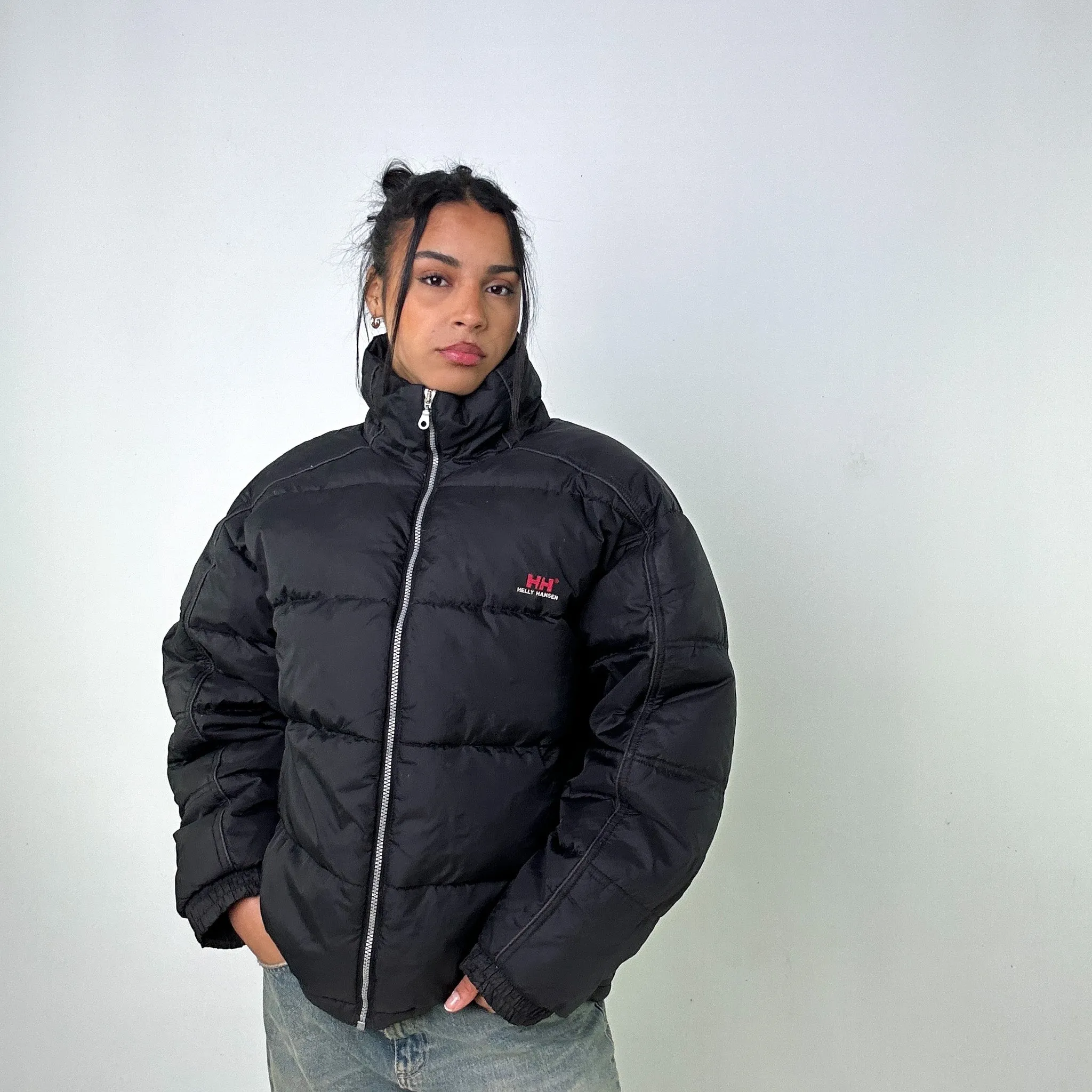 Black 90s Helly Hansen Puffer Jacket Coat (L)