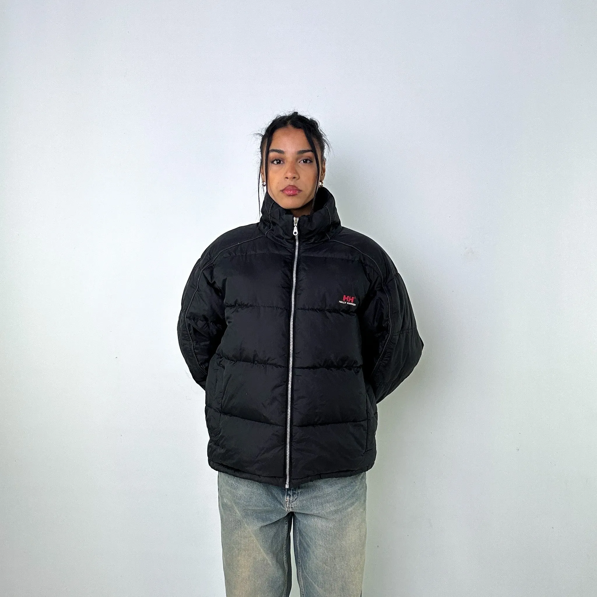 Black 90s Helly Hansen Puffer Jacket Coat (L)