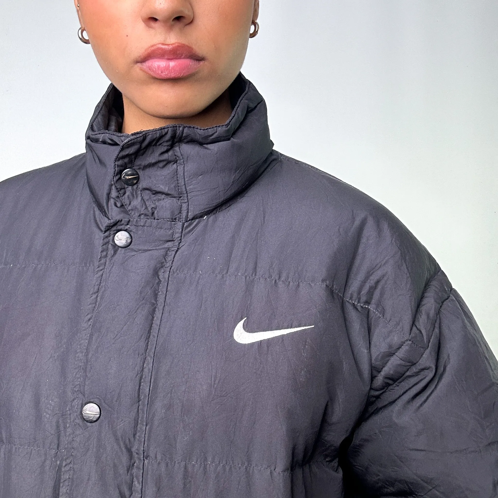 Black 90s NIKE Puffer Jacket Coat (L)