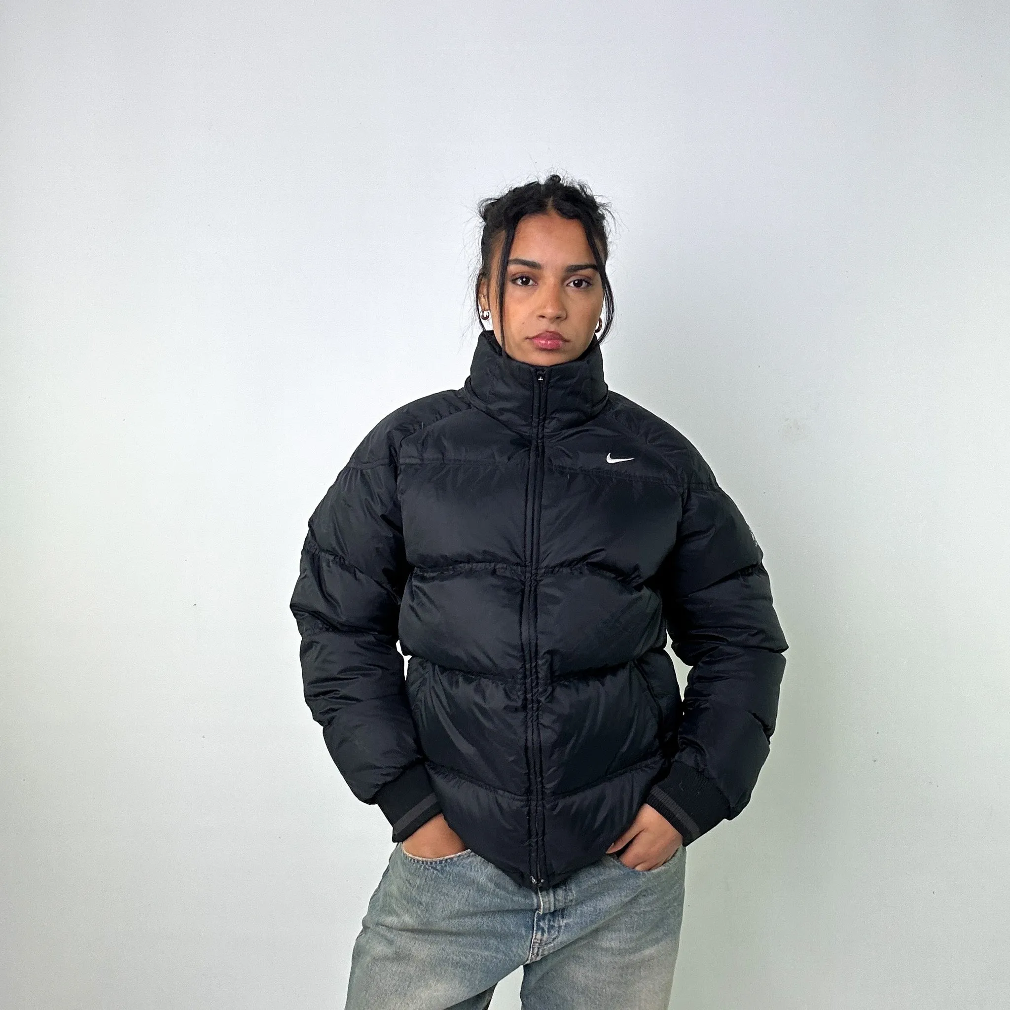 Black 90s NIKE Puffer Jacket Coat (M)