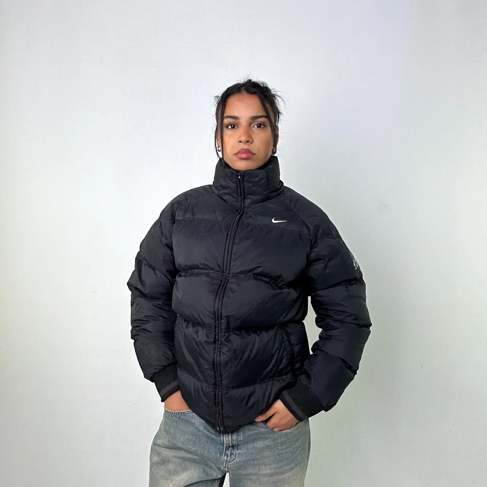 Black 90s NIKE Puffer Jacket Coat (M)