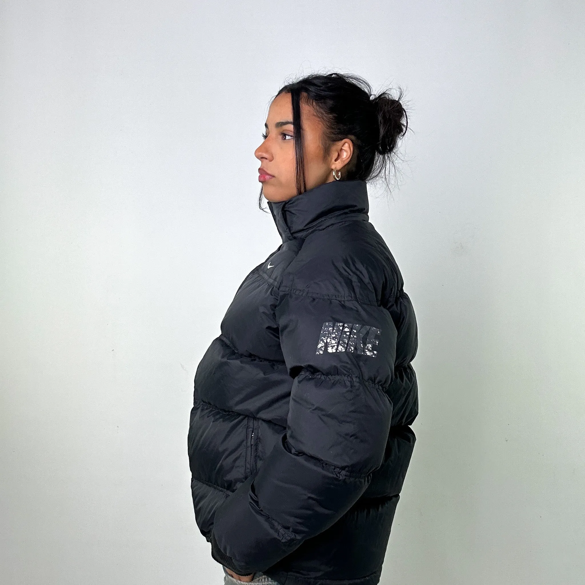 Black 90s NIKE Puffer Jacket Coat (M)