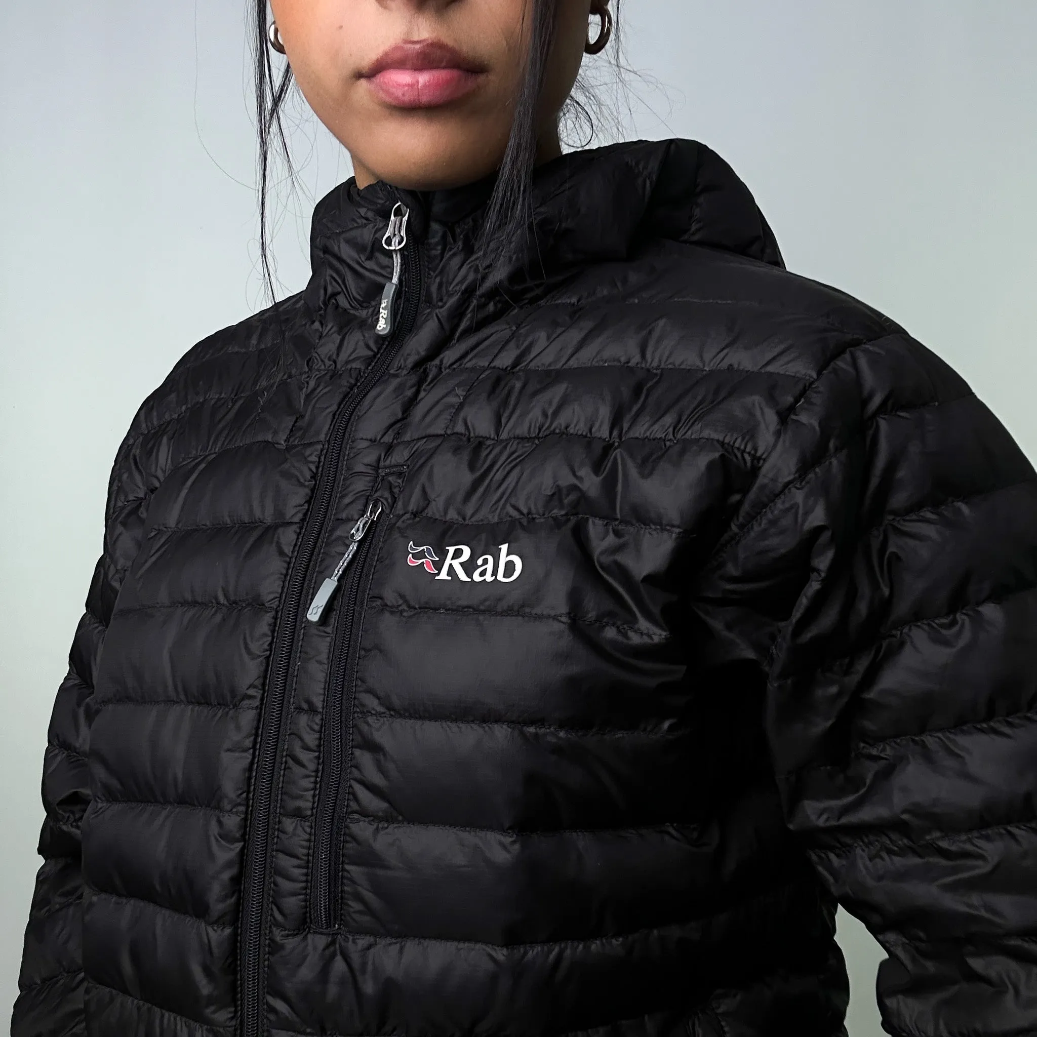 Black 90s Rab Microlight Alpine Puffer Jacket Coat (S)