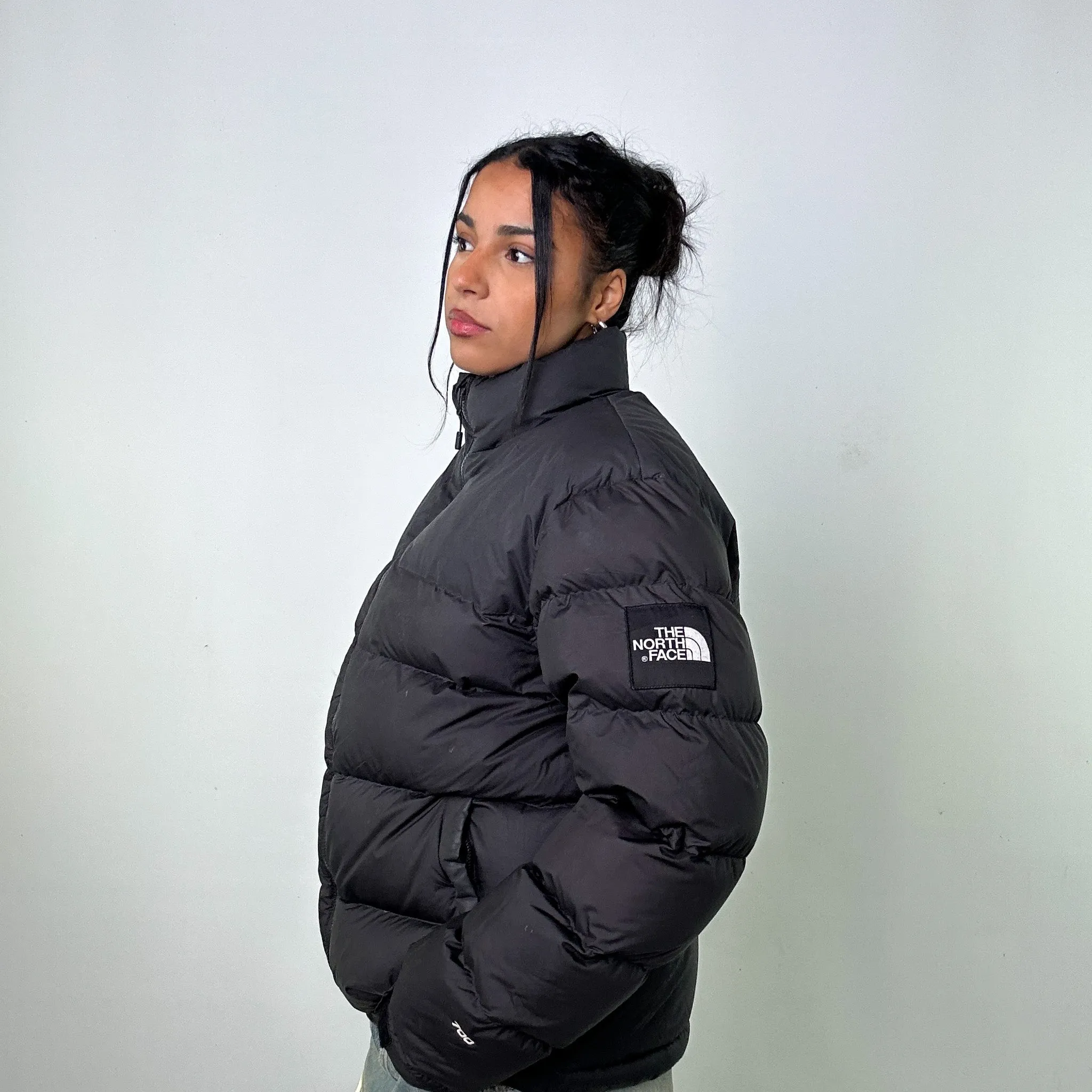 Black 90s The North Face 700 Series Puffer Jacket Coat (M)