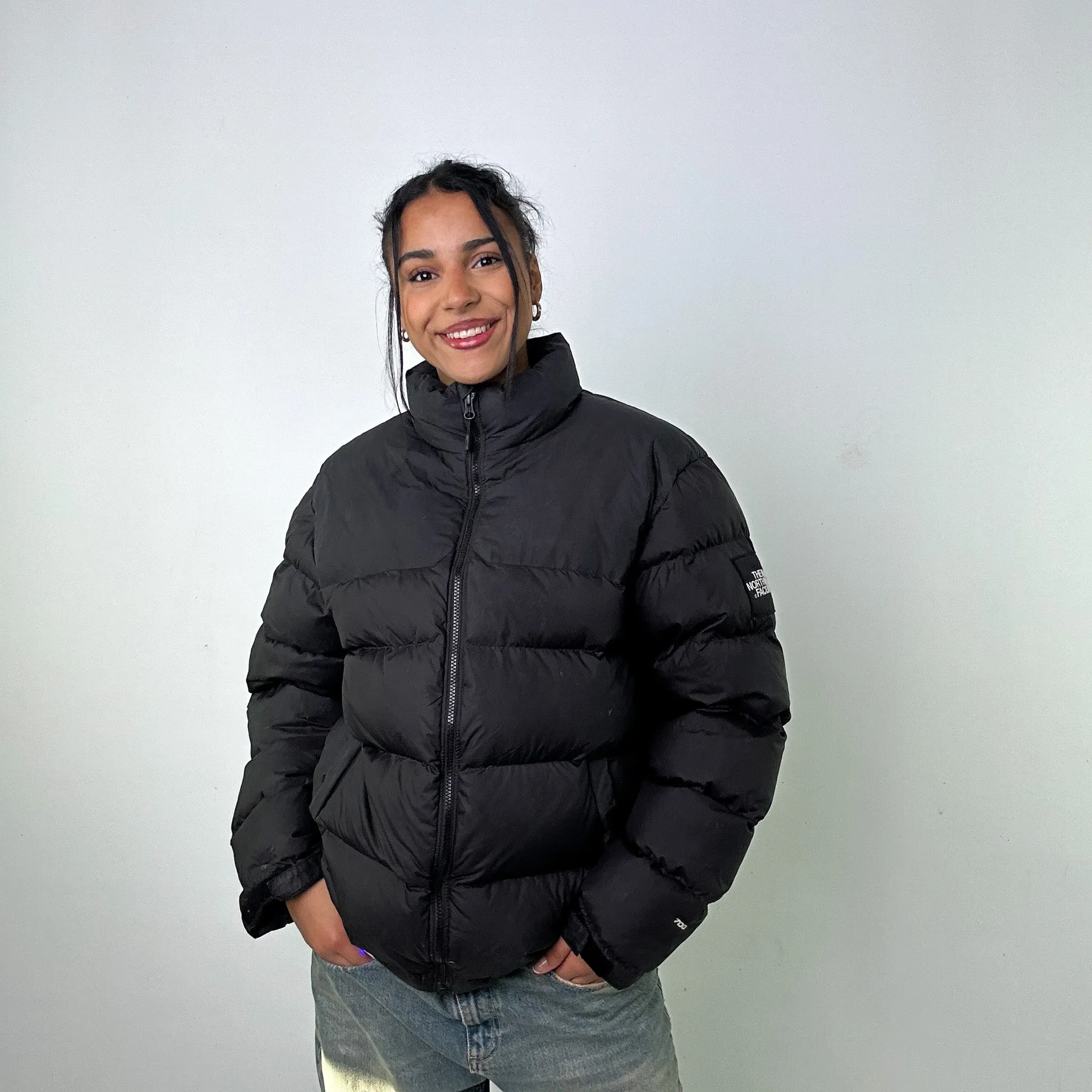 Black 90s The North Face 700 Series Puffer Jacket Coat (M)