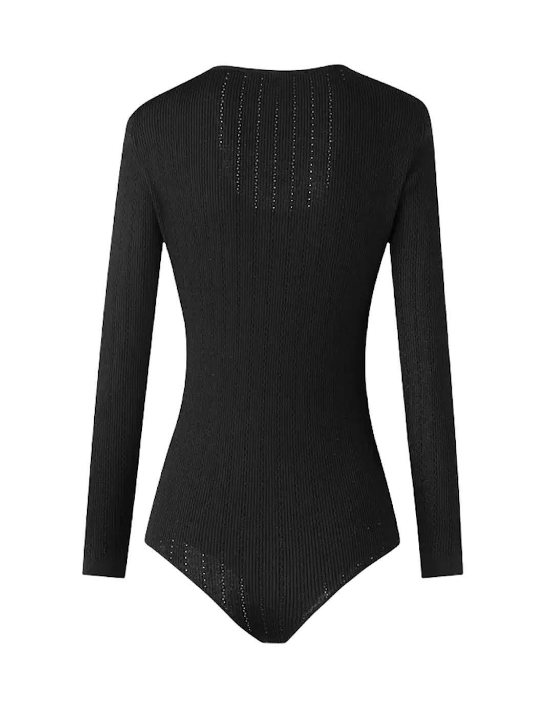 Black Bandage Knit Bodysuit