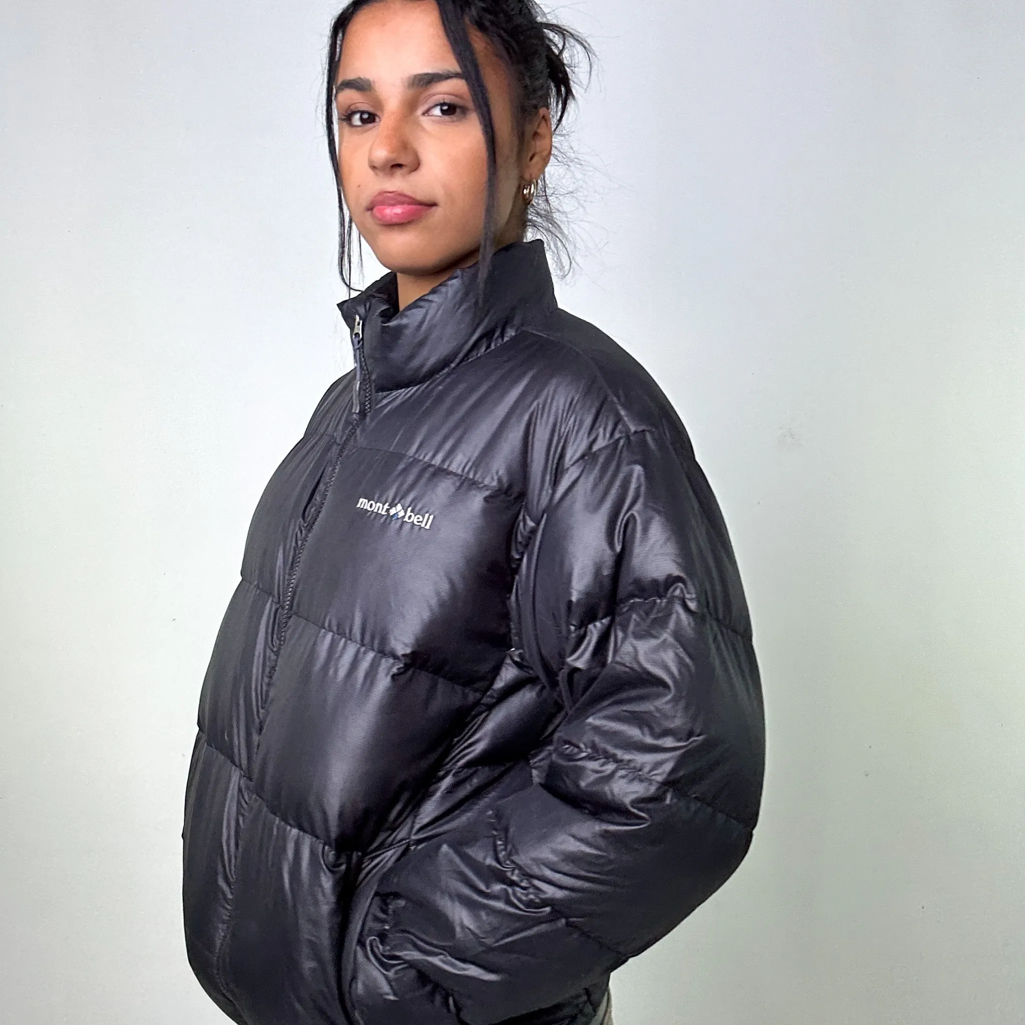 Black y2ks Mont Bell Puffer Jacket Coat (S)