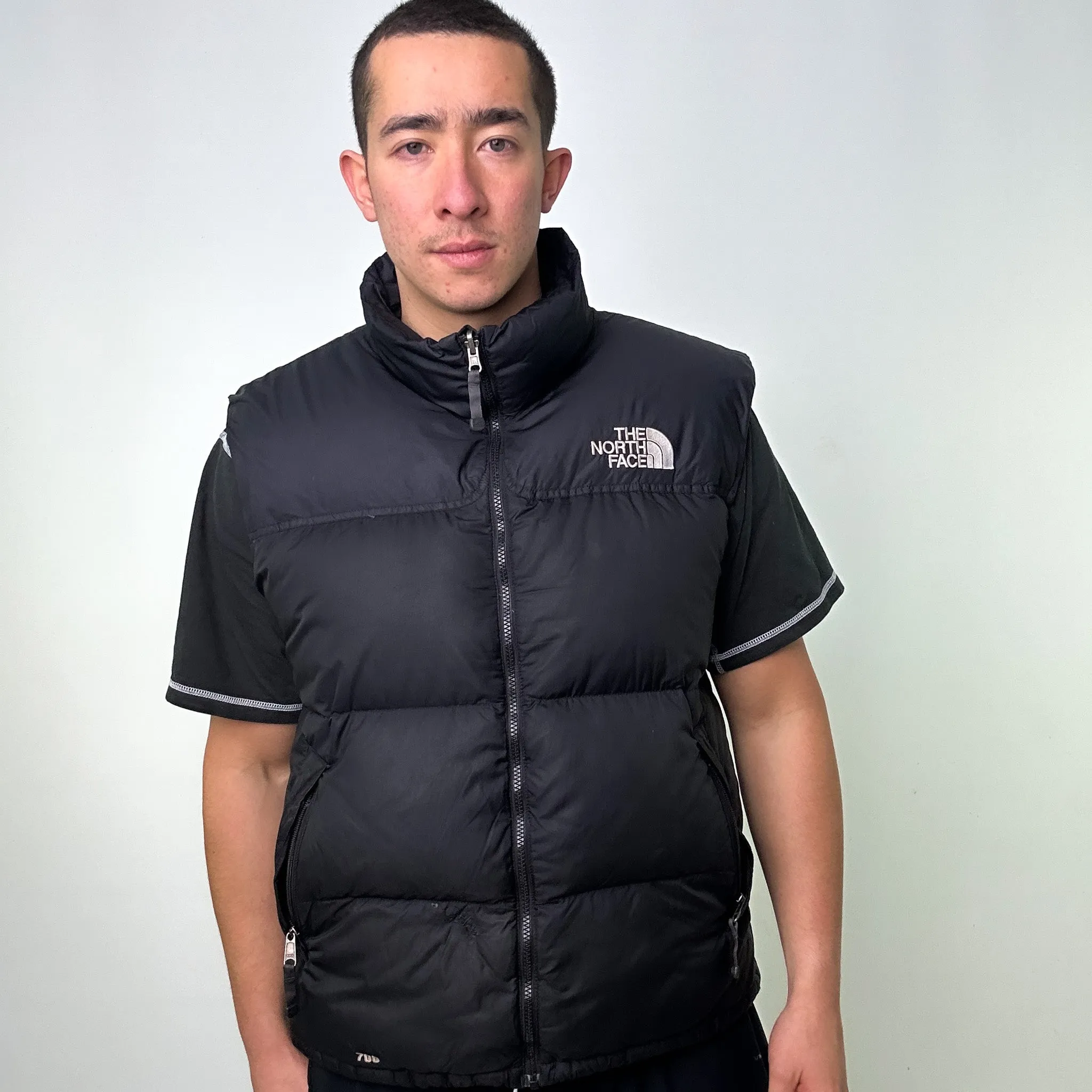 Black y2ks The North Face Puffer Jacket Coat Gilet (XL)