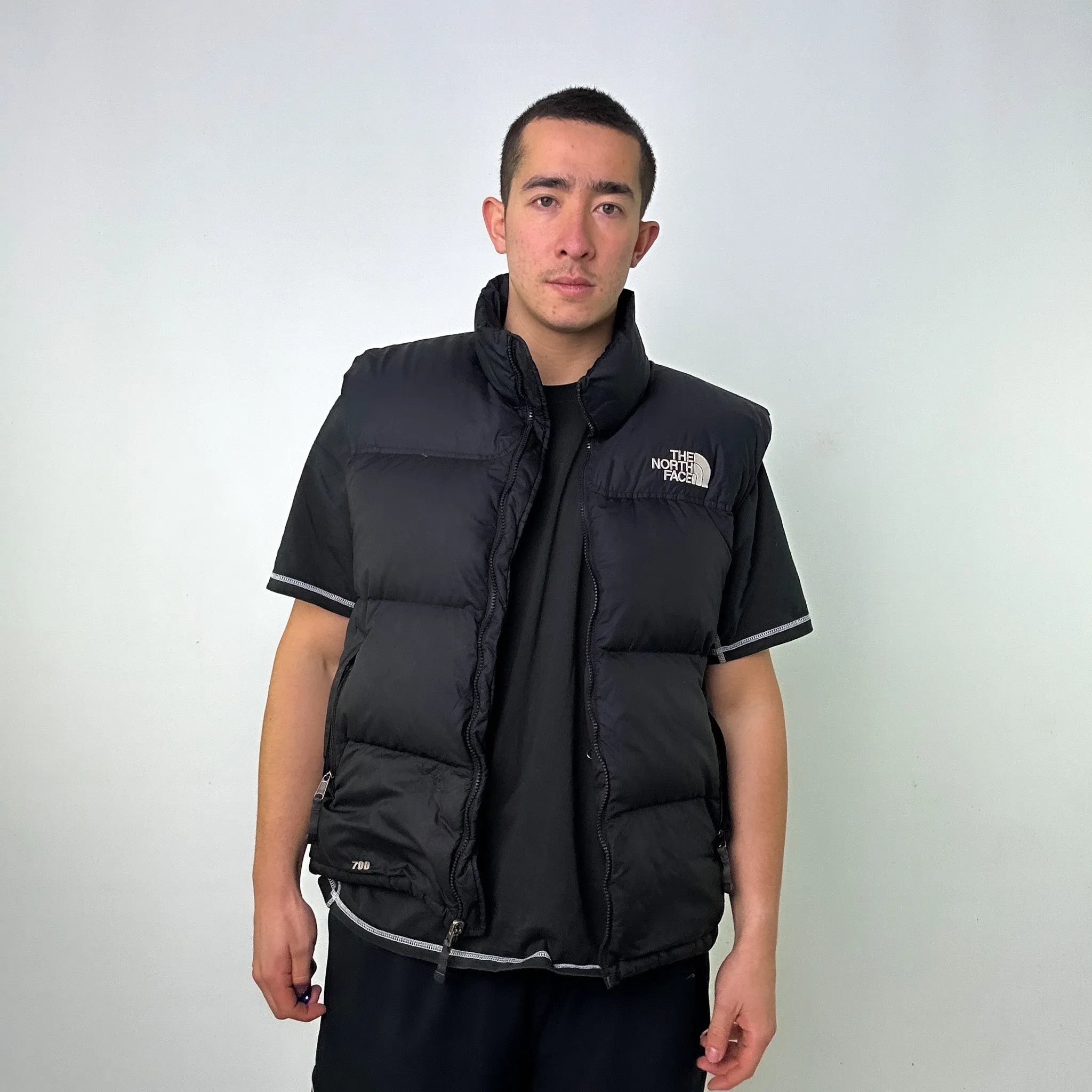 Black y2ks The North Face Puffer Jacket Coat Gilet (XL)