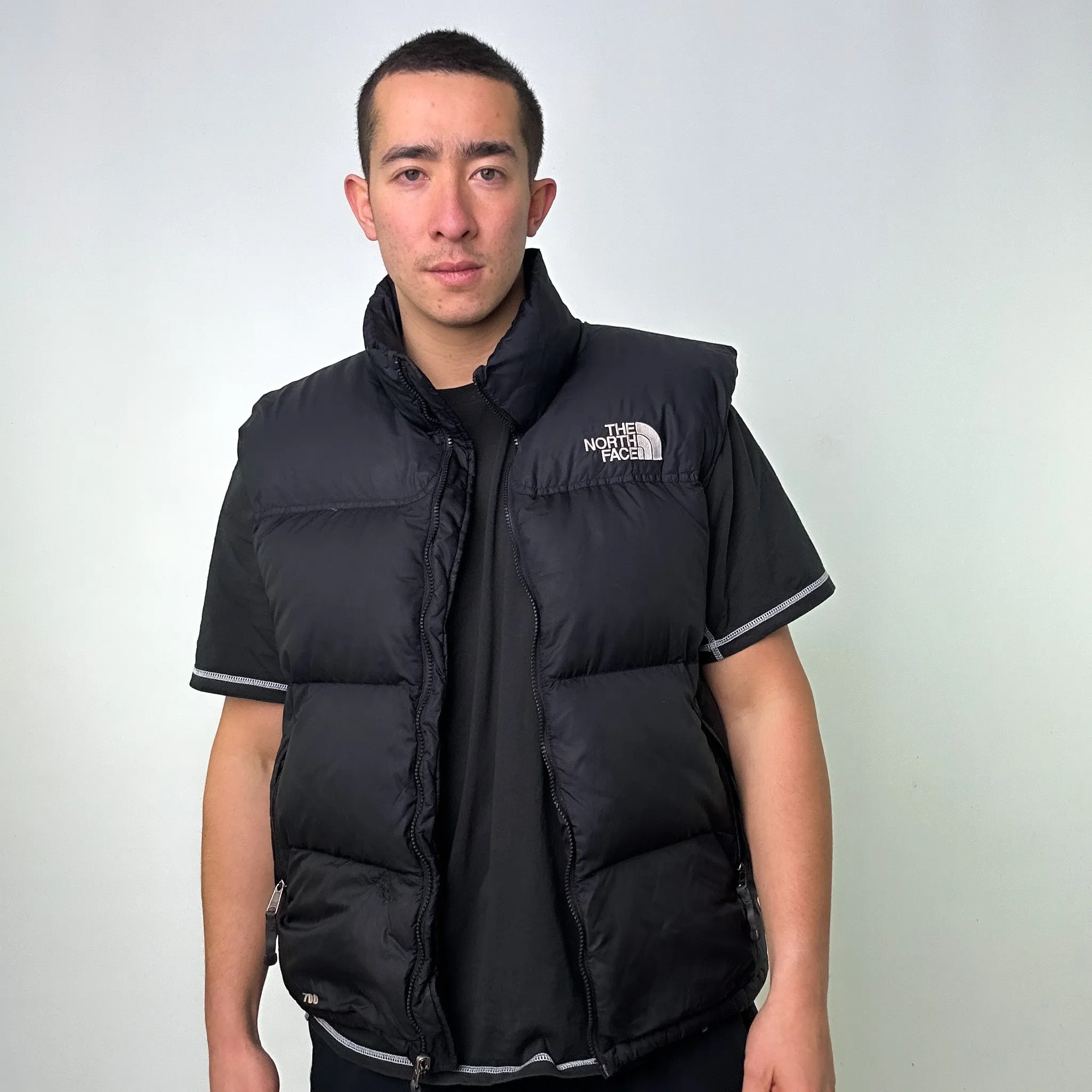 Black y2ks The North Face Puffer Jacket Coat Gilet (XL)