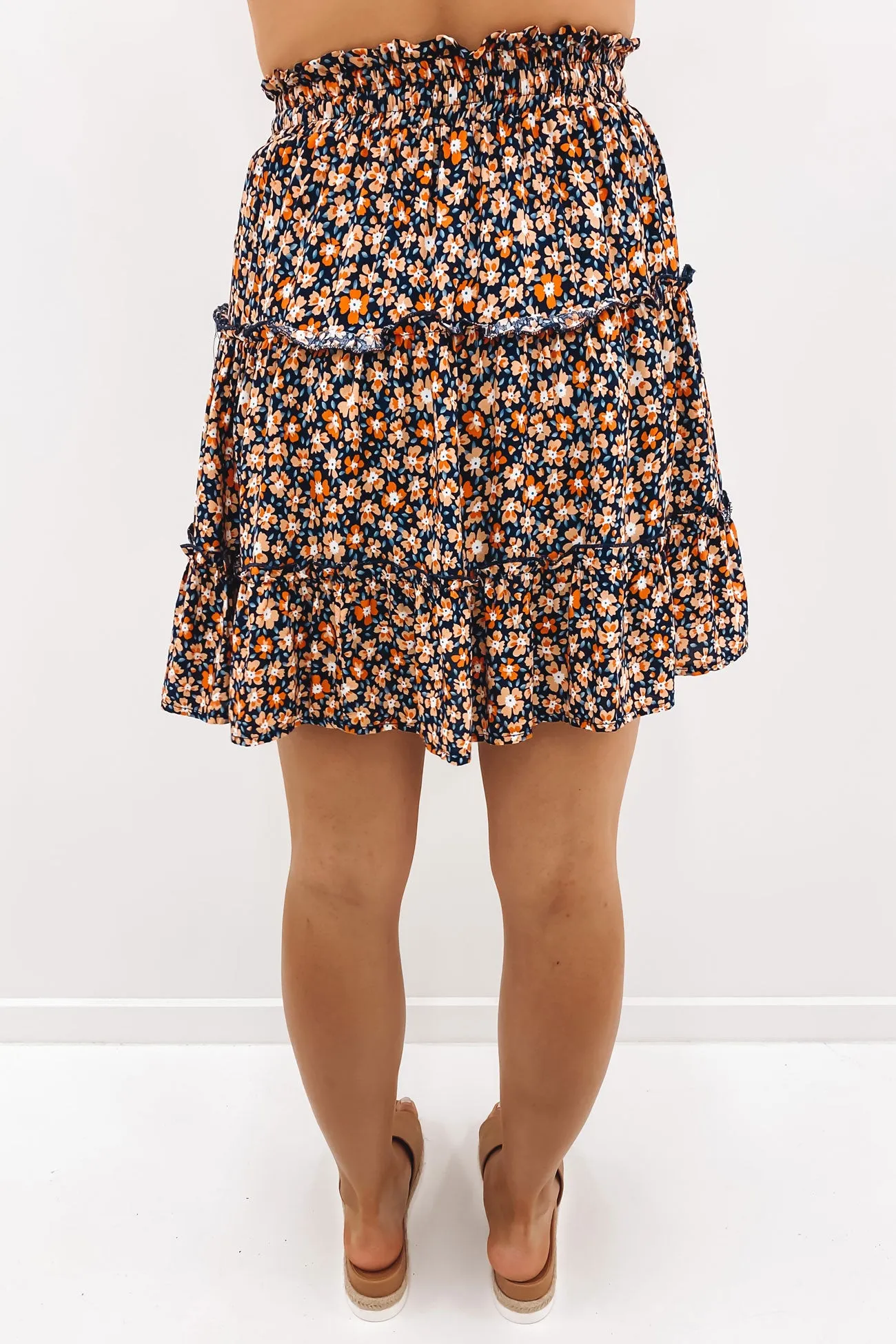 Bonny Skirt Navy Floral