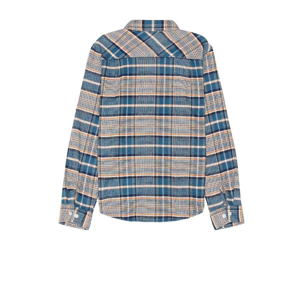 Brixton Stretch WR Flannel Blue Heaven/Paradise Orange