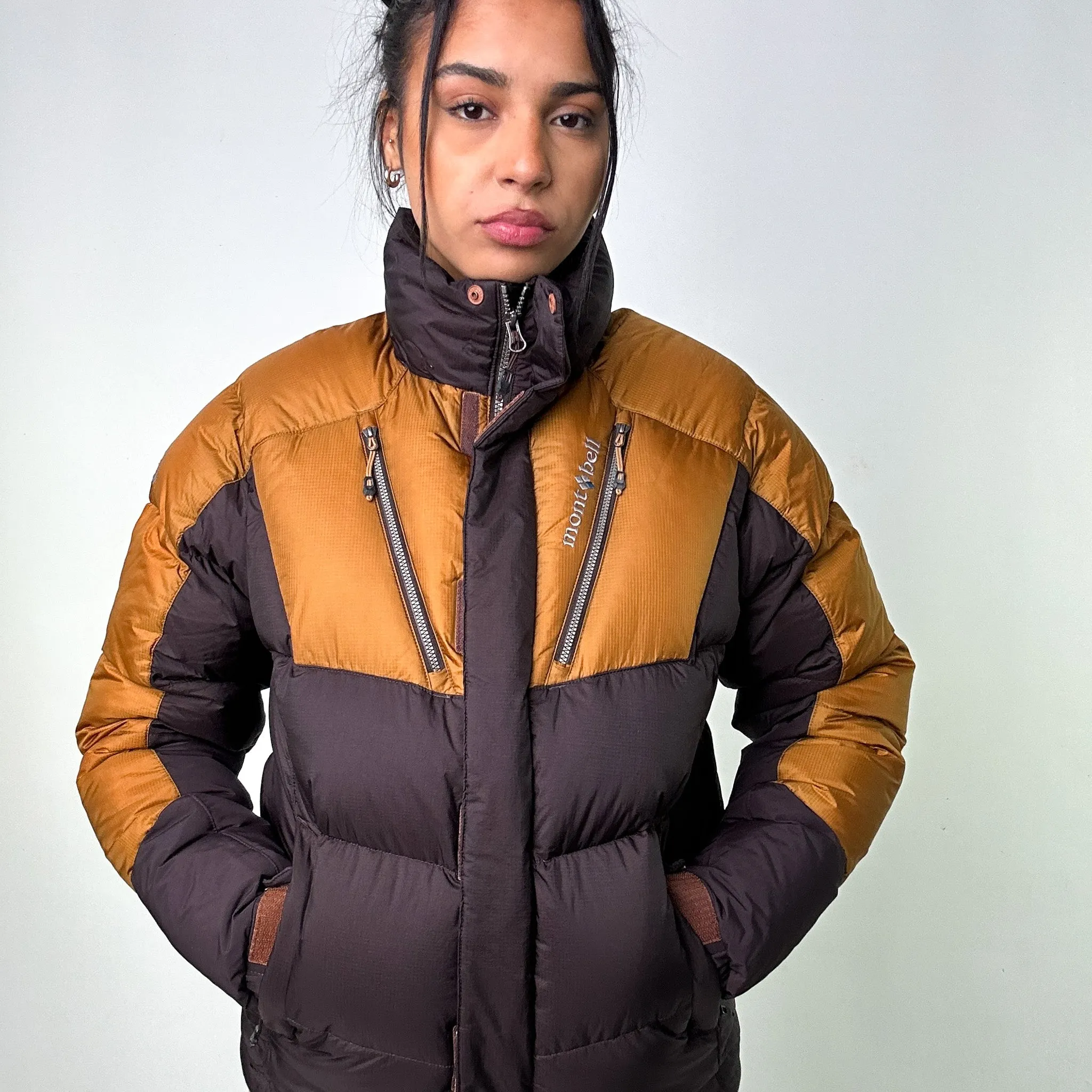 Brown 90s Mont Bell Puffer Jacket Coat (S)