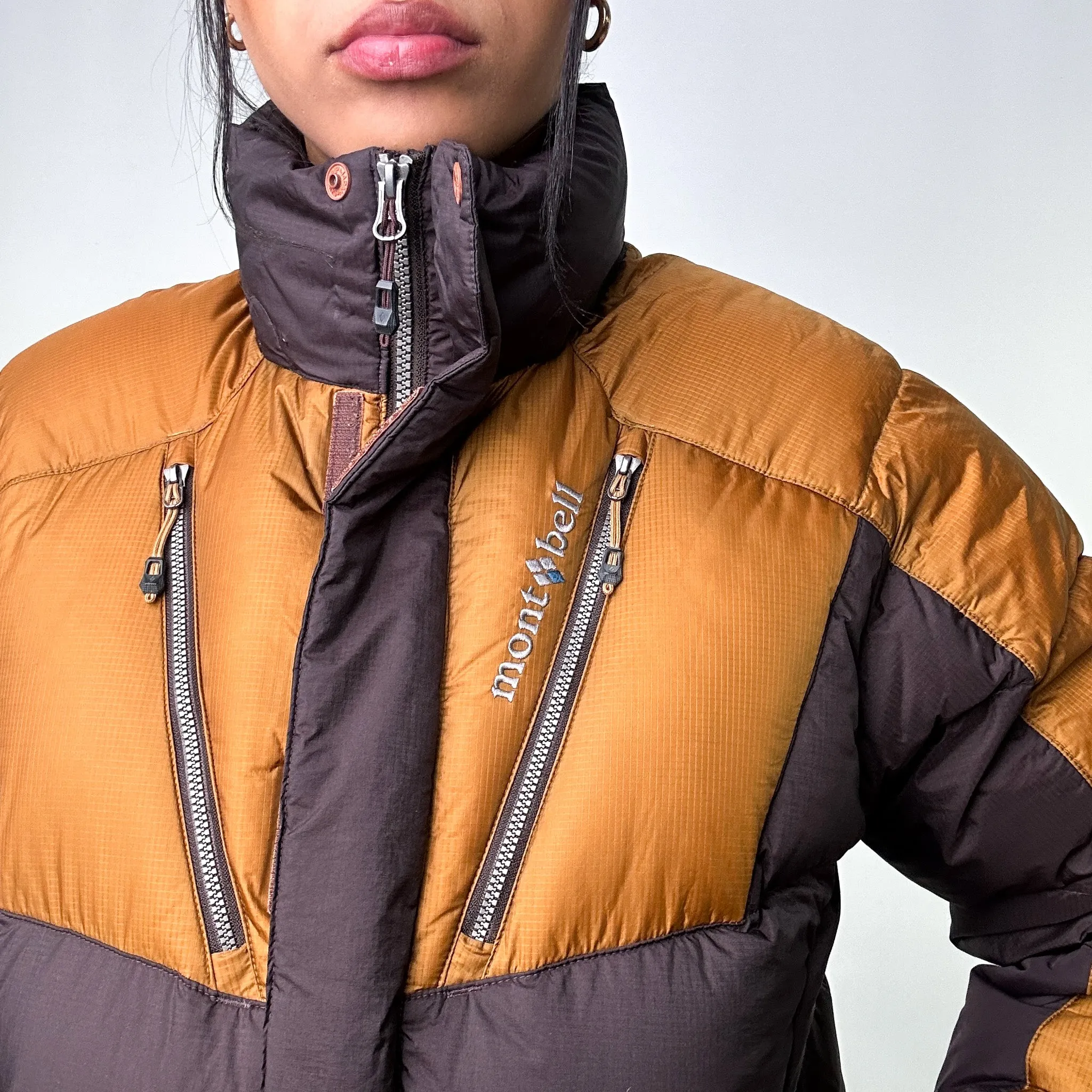 Brown 90s Mont Bell Puffer Jacket Coat (S)