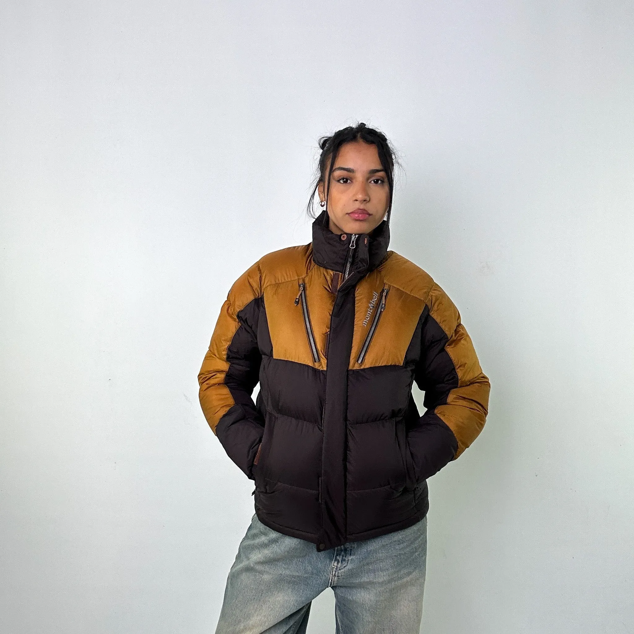 Brown 90s Mont Bell Puffer Jacket Coat (S)