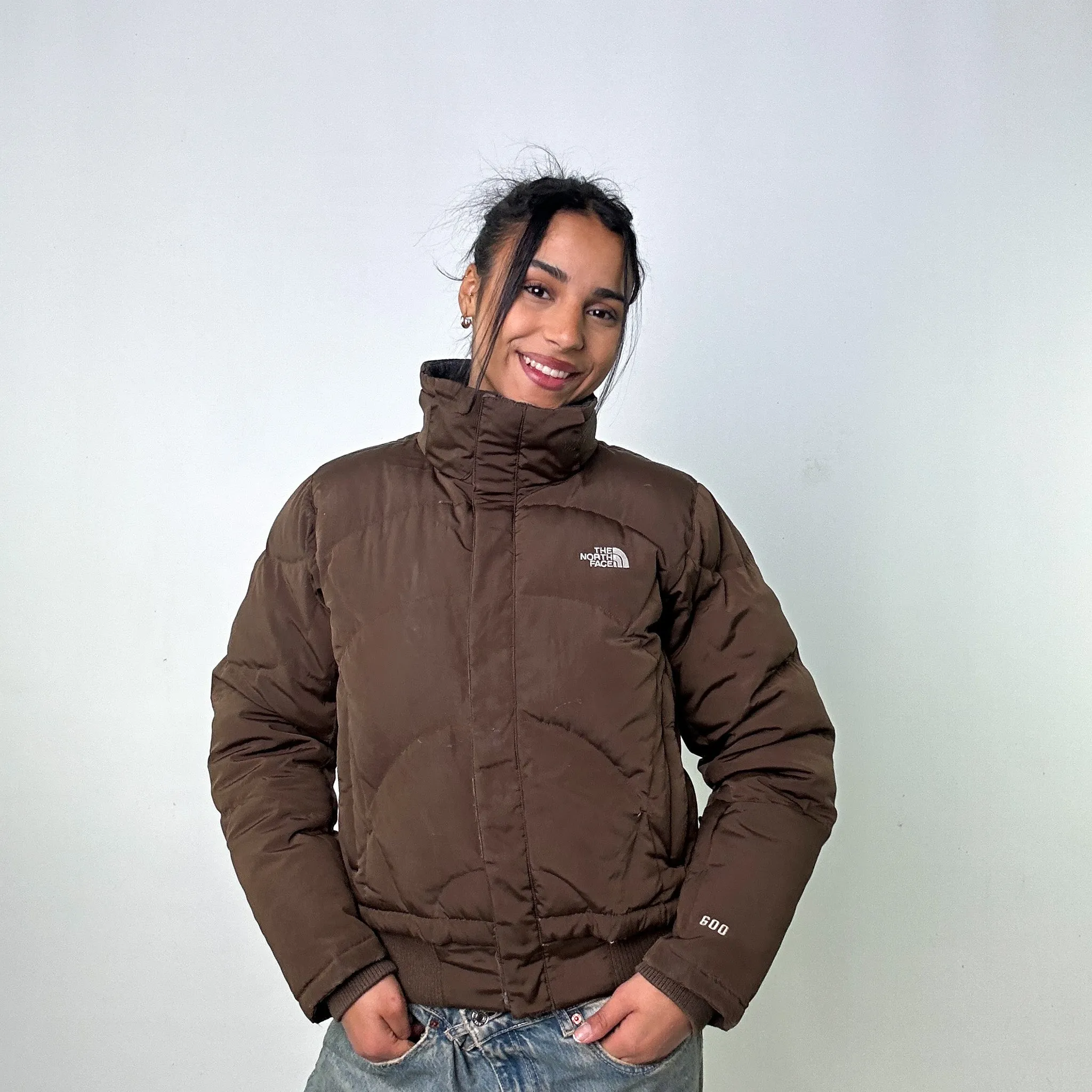 Brown 90s The North Face 600 Prodigy Series Puffer Jacket Coat (M)