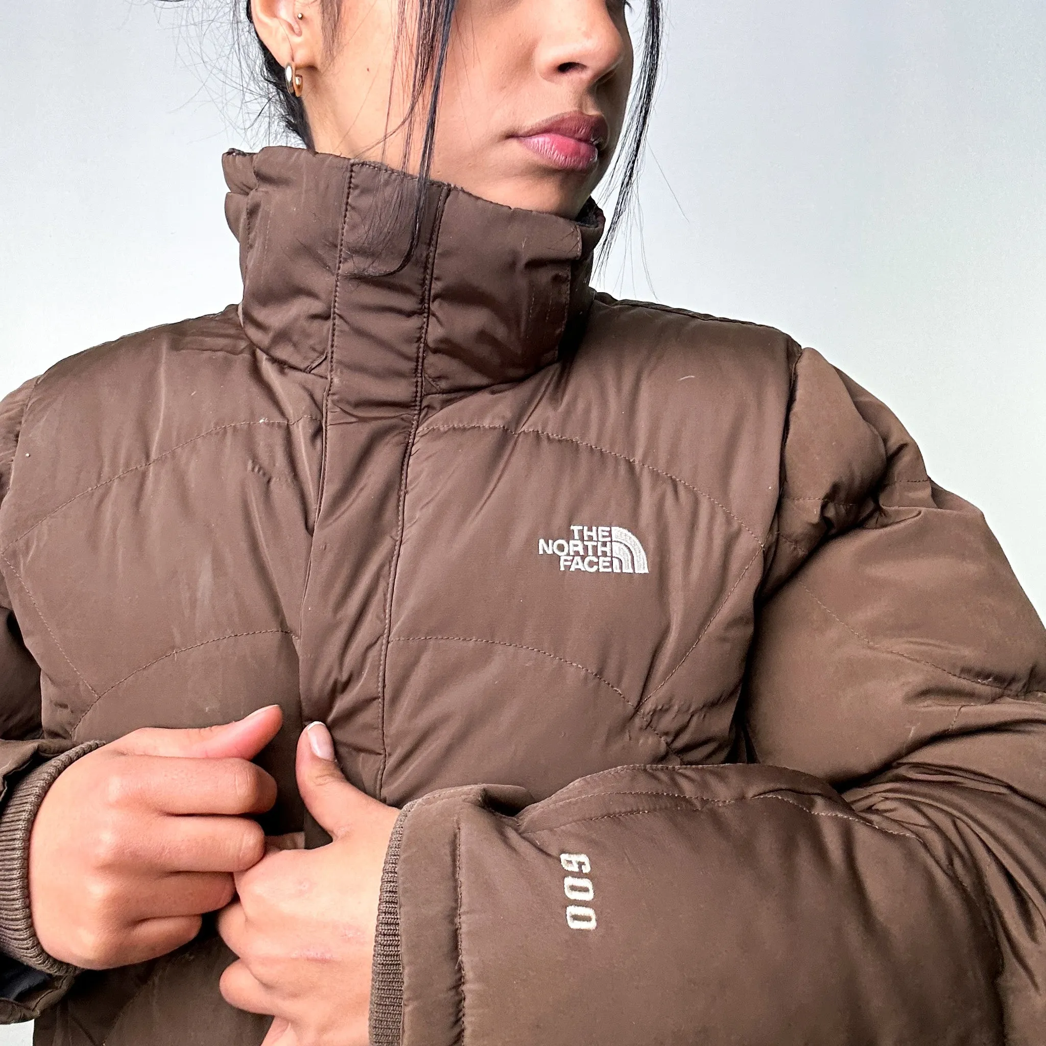 Brown 90s The North Face 600 Prodigy Series Puffer Jacket Coat (M)