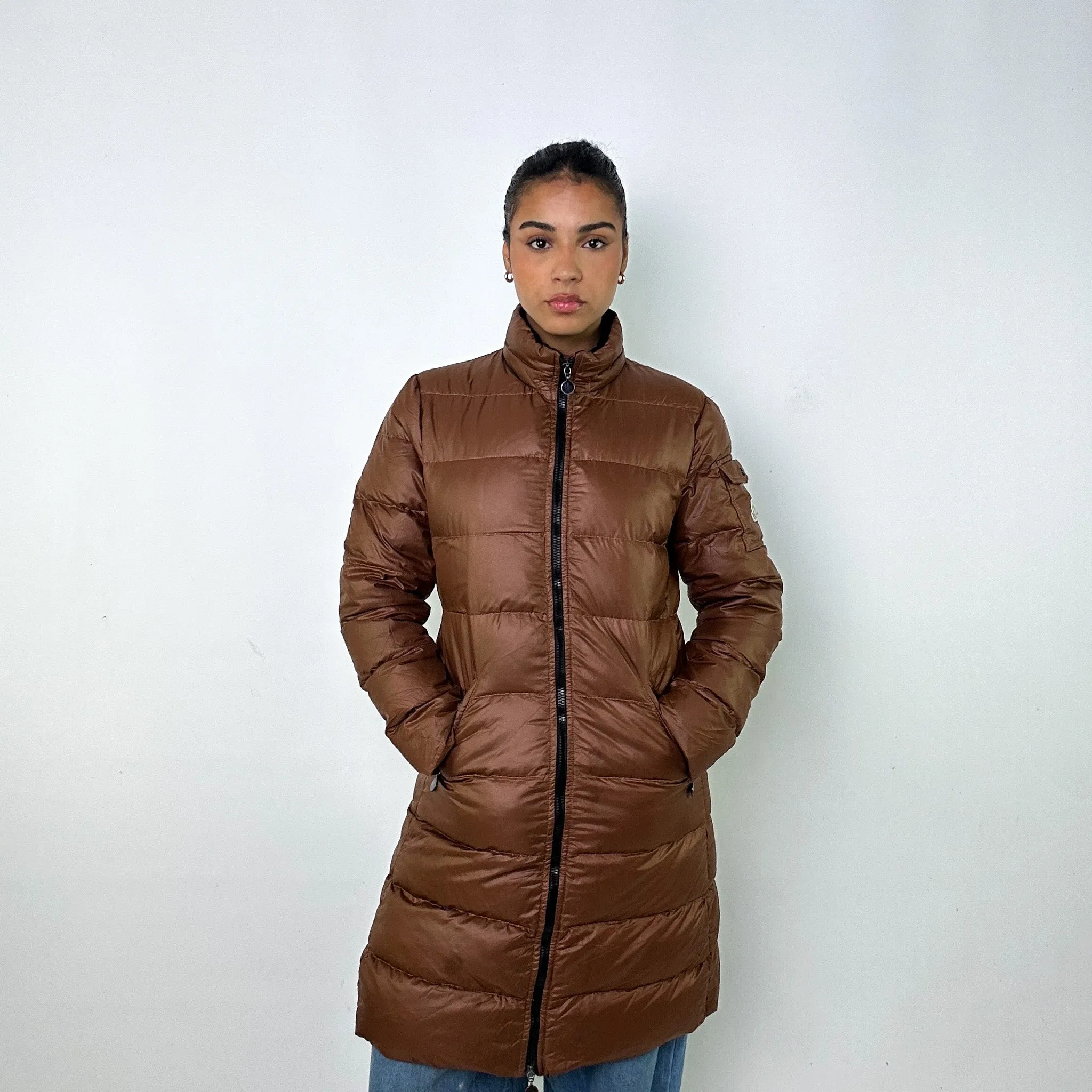 Brown y2ks Moncler Mokacine Puffer Jacket Coat (M)