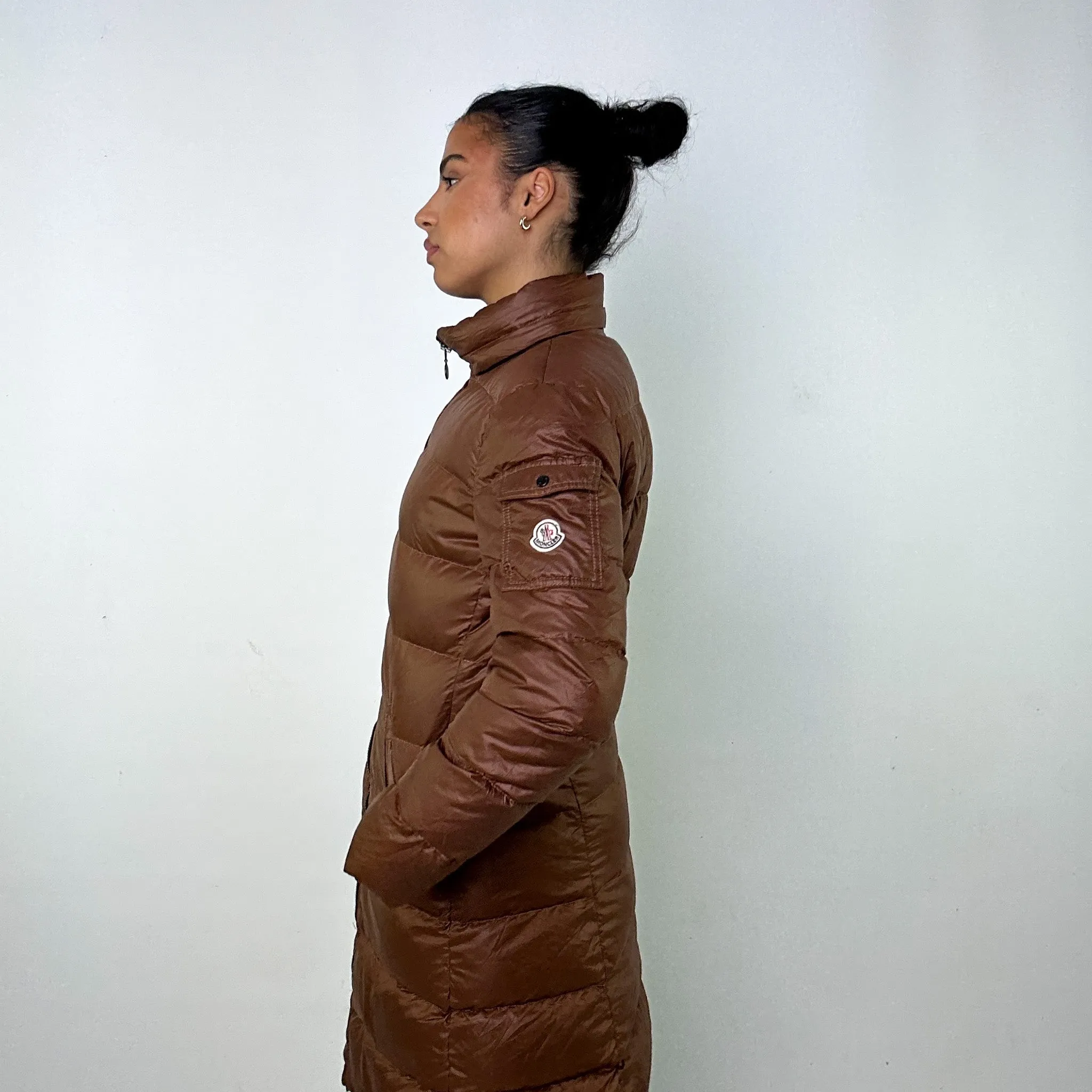 Brown y2ks Moncler Mokacine Puffer Jacket Coat (M)