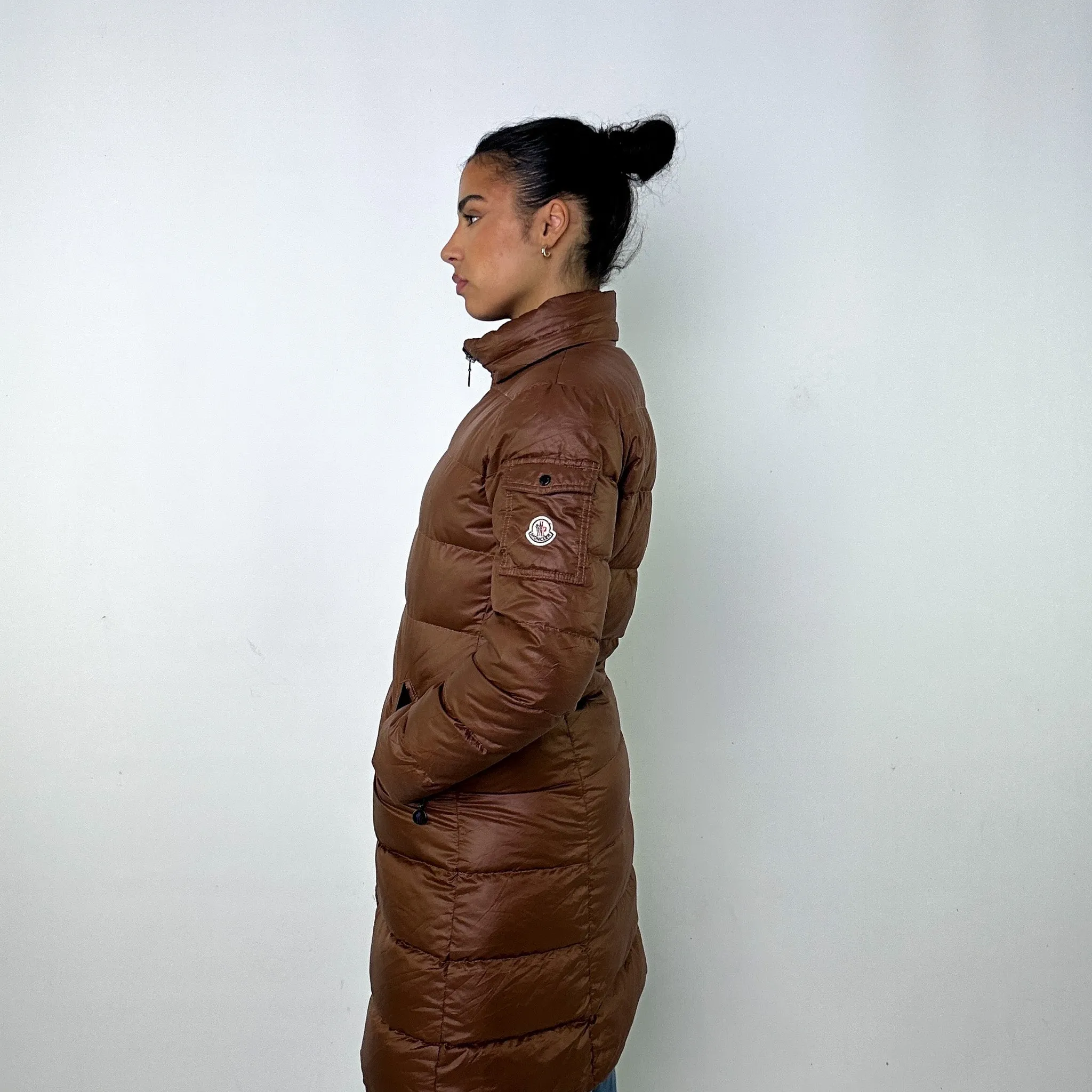 Brown y2ks Moncler Mokacine Puffer Jacket Coat (M)