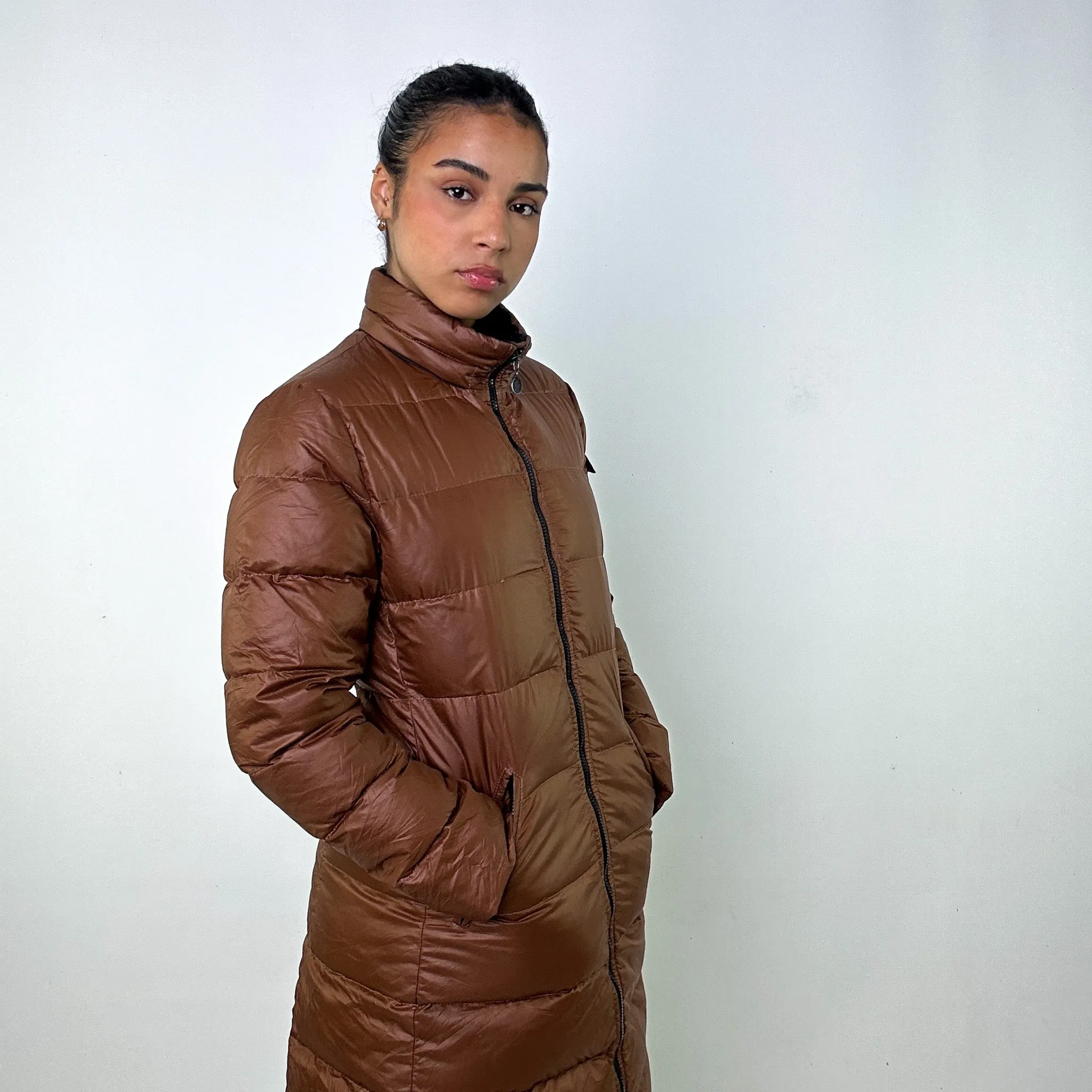 Brown y2ks Moncler Mokacine Puffer Jacket Coat (M)