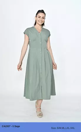 CALI N CO DRESS SAGE CA2357-5