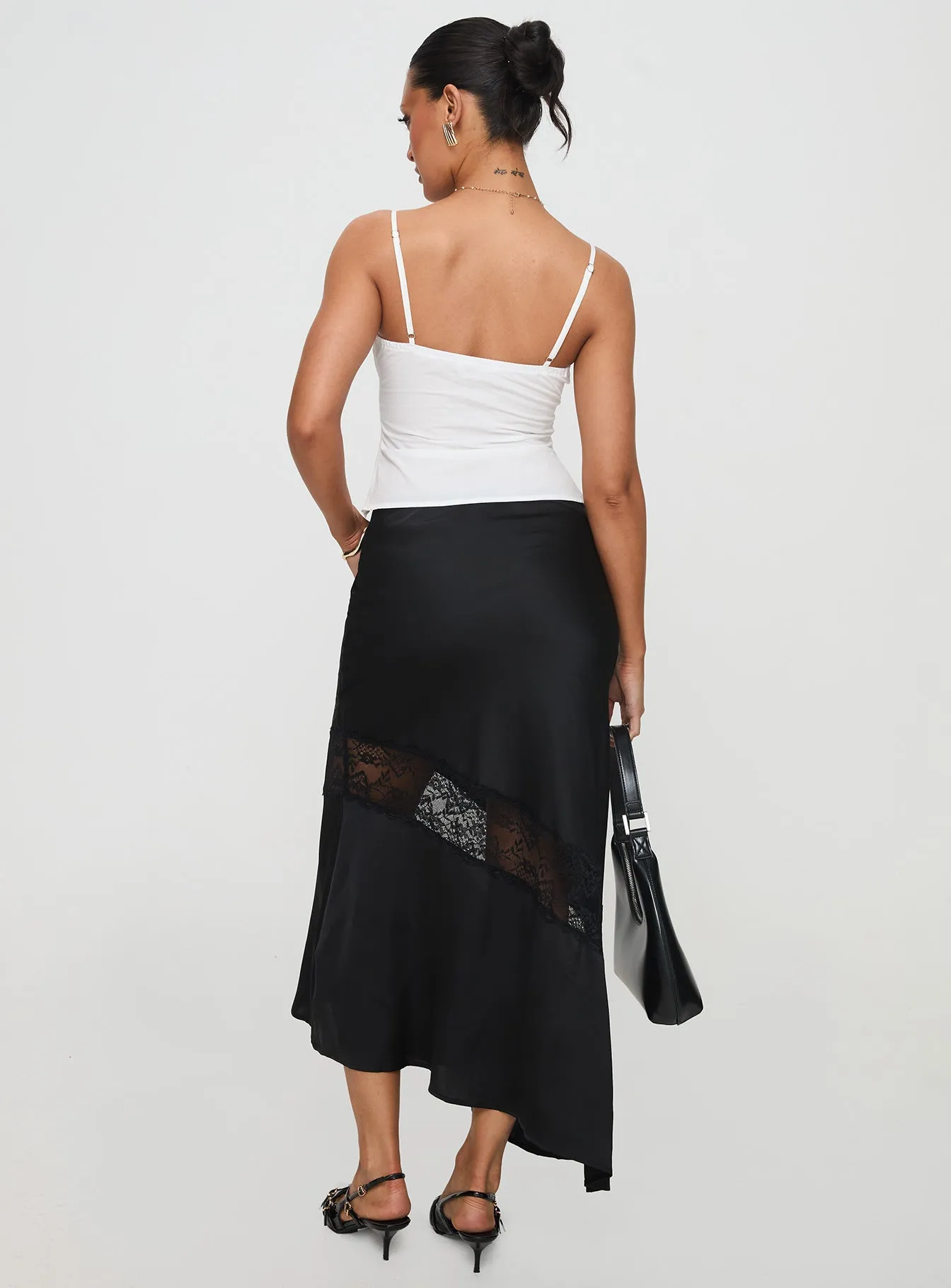 Carrion Lace Maxi Skirt Black