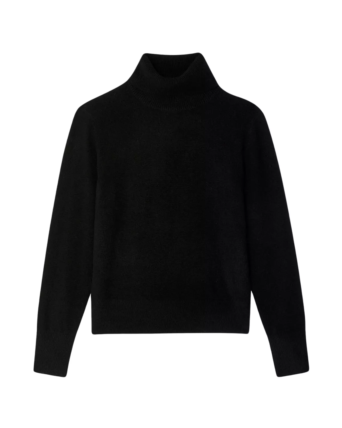 Cashmere Essential Turtleneck Sweater (Black)