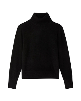 Cashmere Essential Turtleneck Sweater (Black)